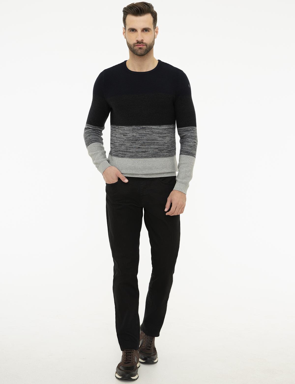 Koyu Lacivert Slim Fit Kazak - 50214524011