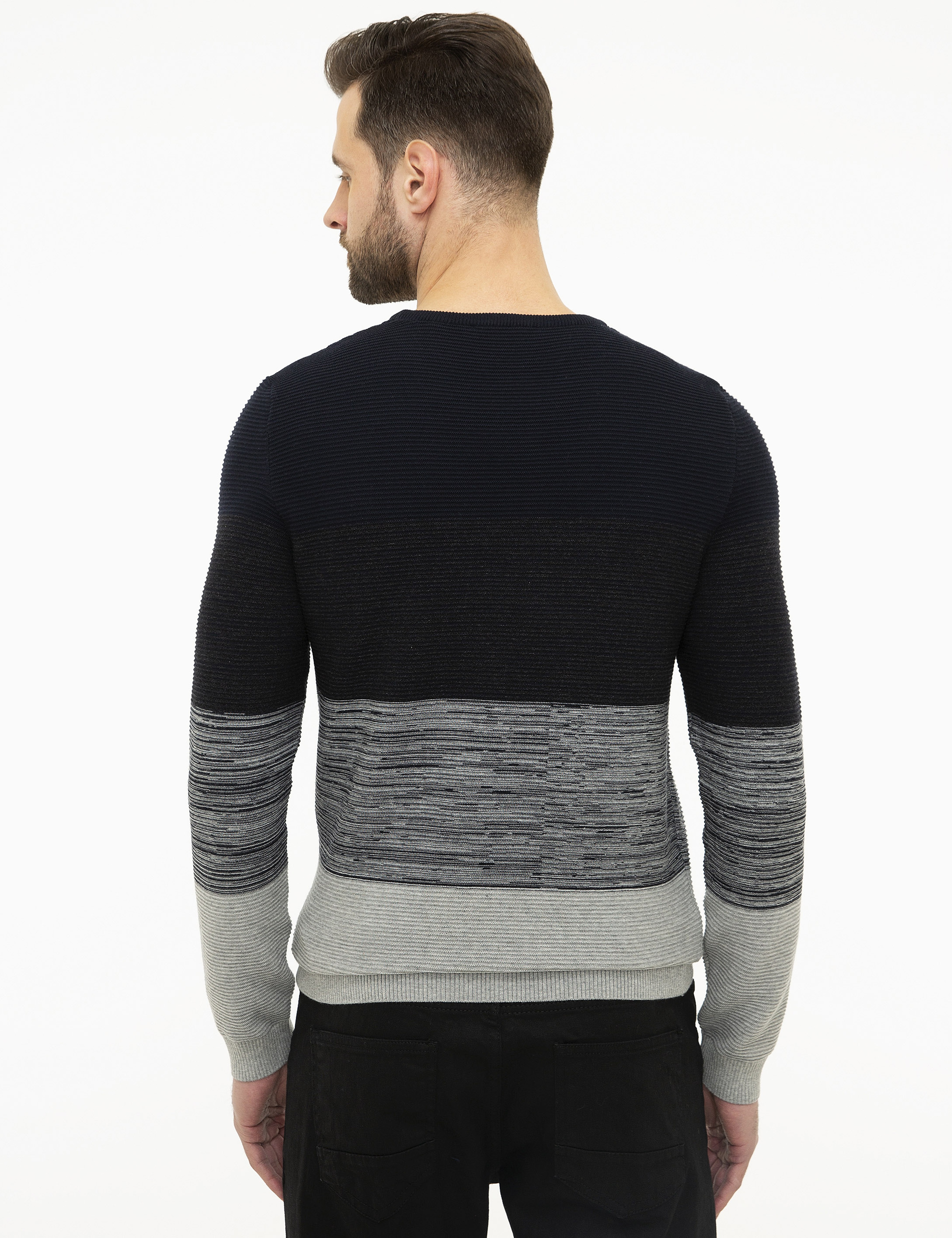 Koyu Lacivert Slim Fit Triko Kazak