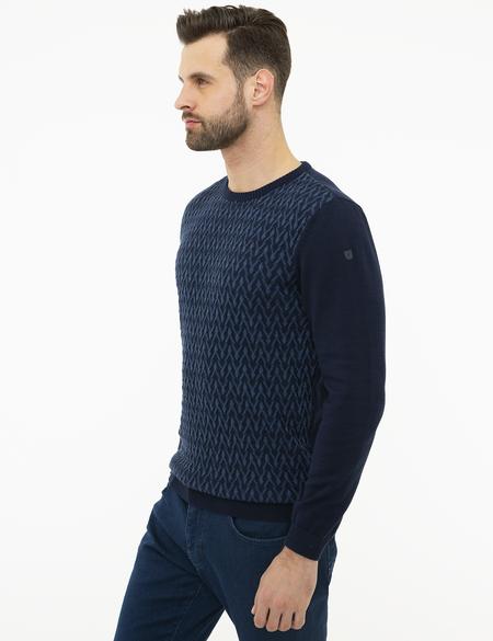 Lacivert Slim Fit Triko Kazak - 50218126006