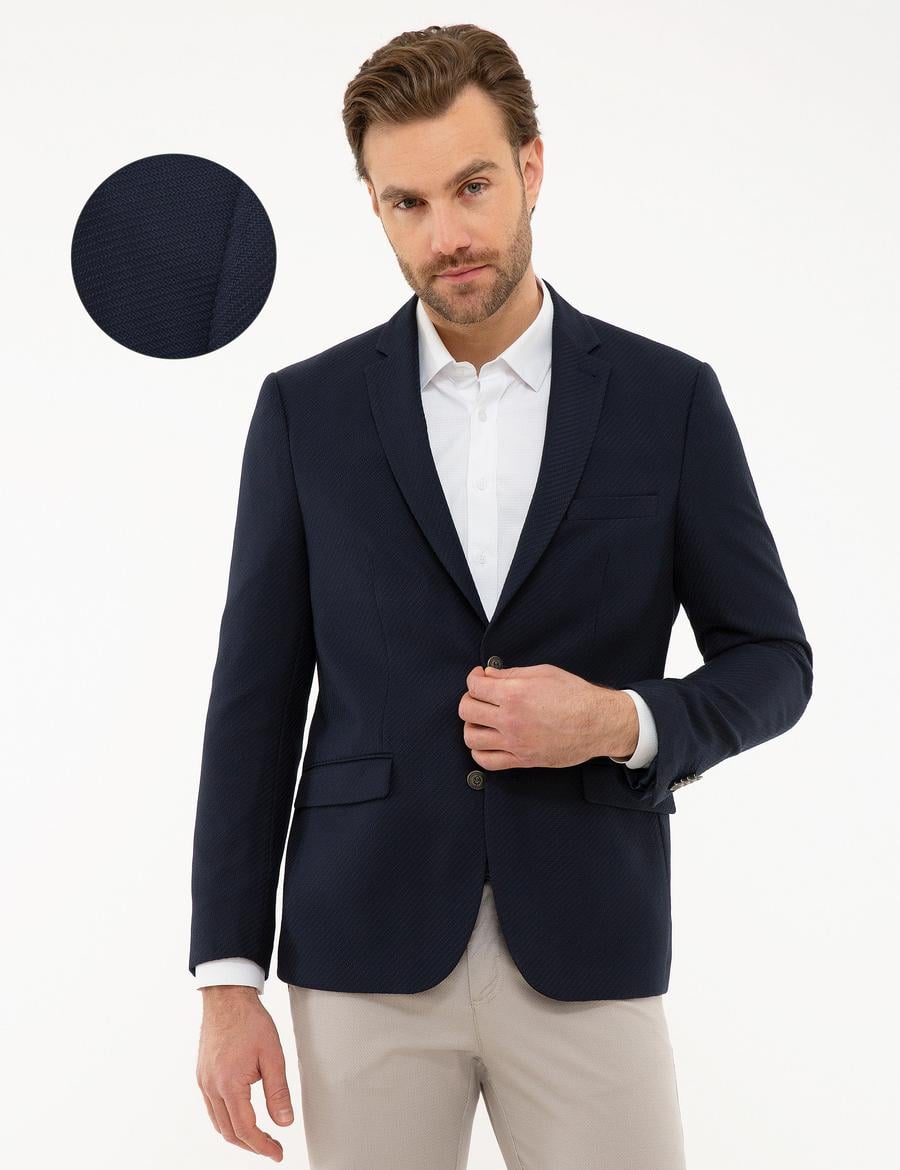 Lacivert Slim Fit Ceket