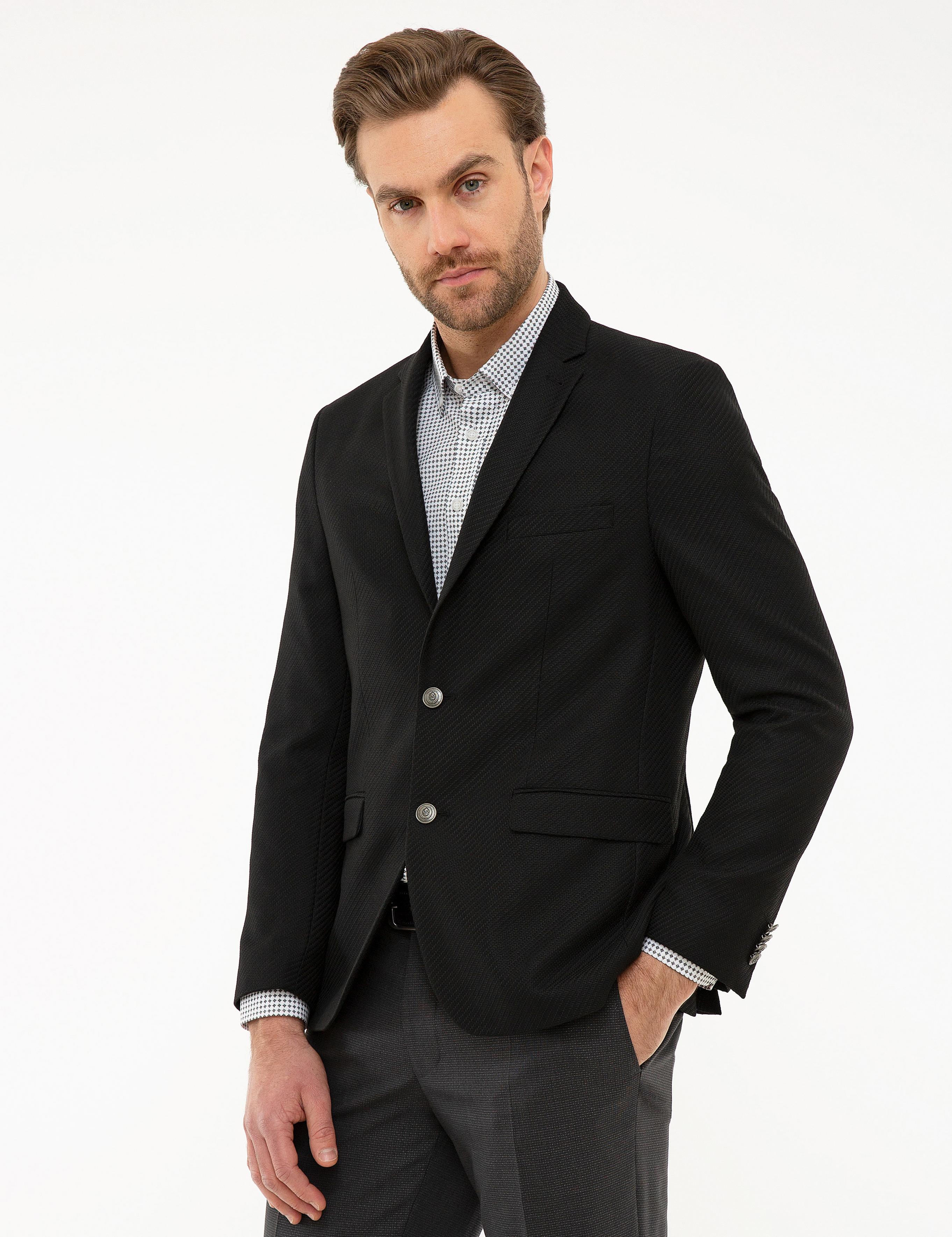 Siyah Slim Fit Ceket