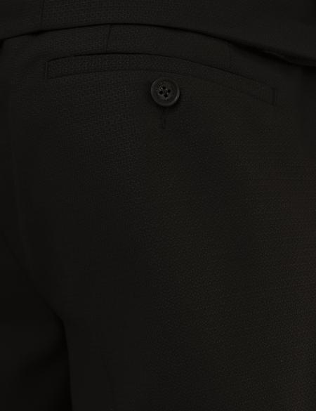 Siyah Ekstra Slim Fit Yelekli Takım Elbise - 50216073044