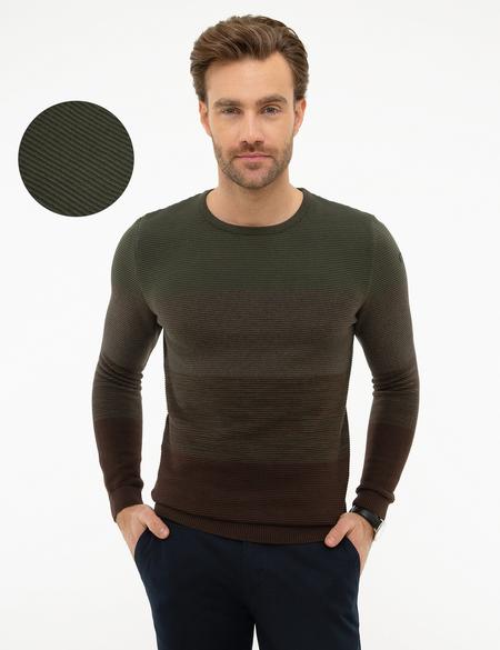 Haki Slim Fit Kazak - 50214524001