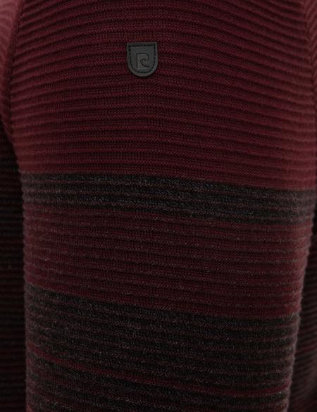 Antrasit Melanj Slim Fit Bisiklet Yaka Triko Kazak - 50214524022