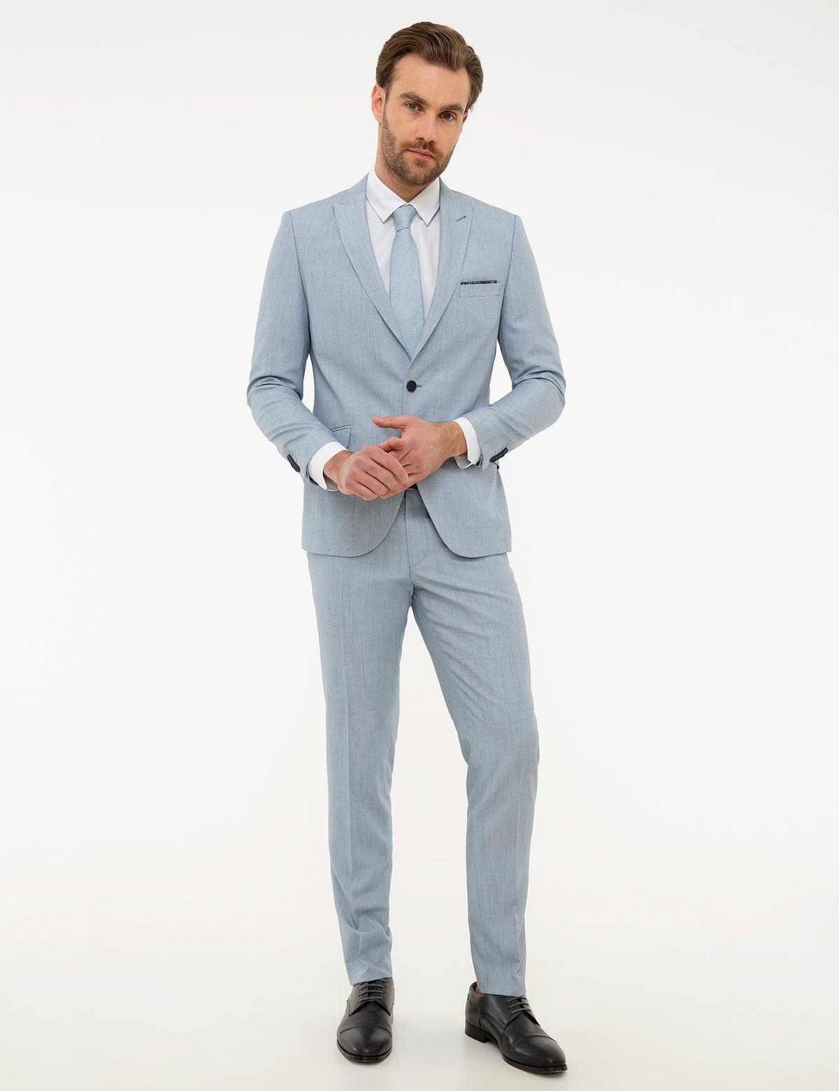 Açık Mavi Ekstra Slim Fit Takım Elbise