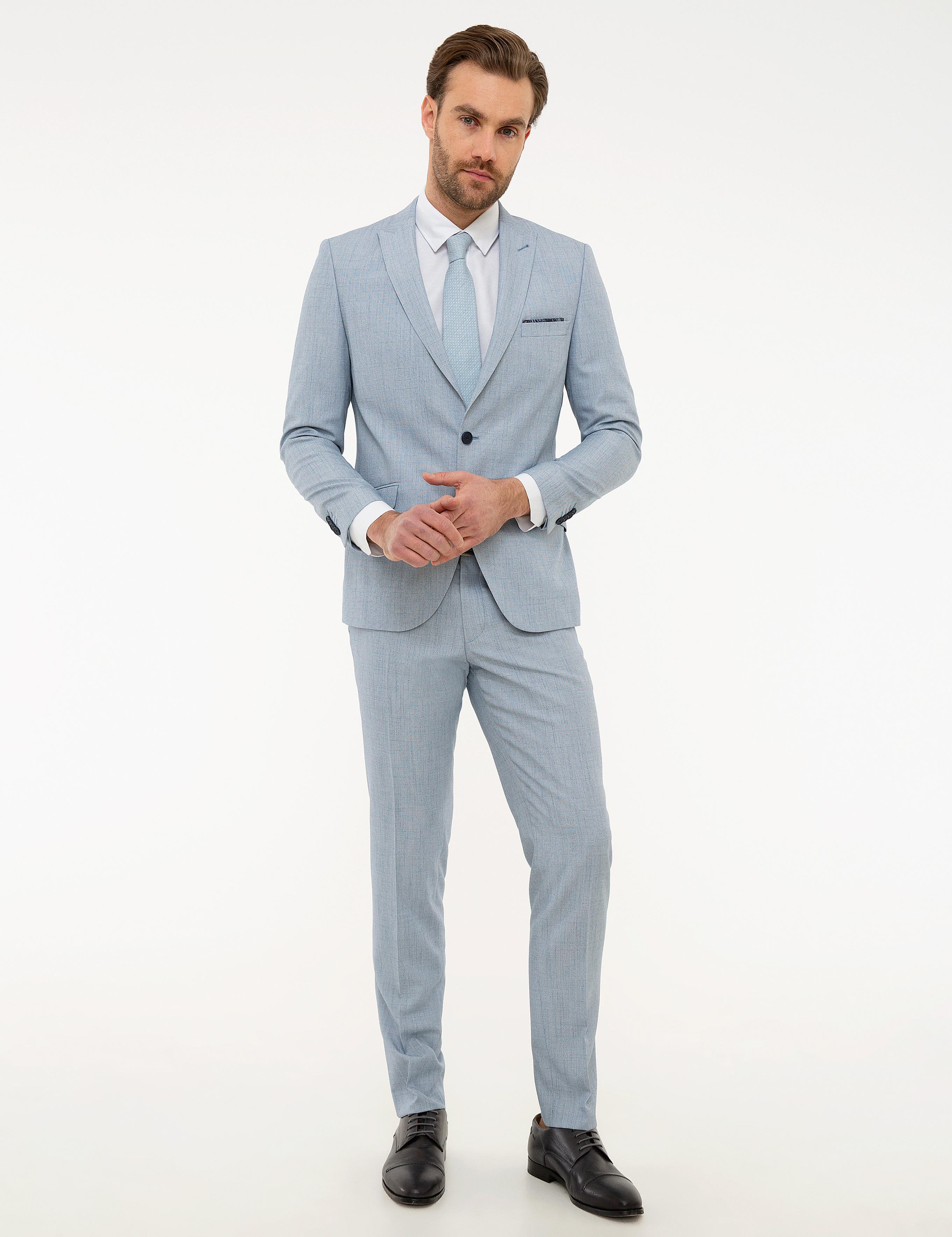 Açık Mavi Ekstra Slim Fit Takım Elbise