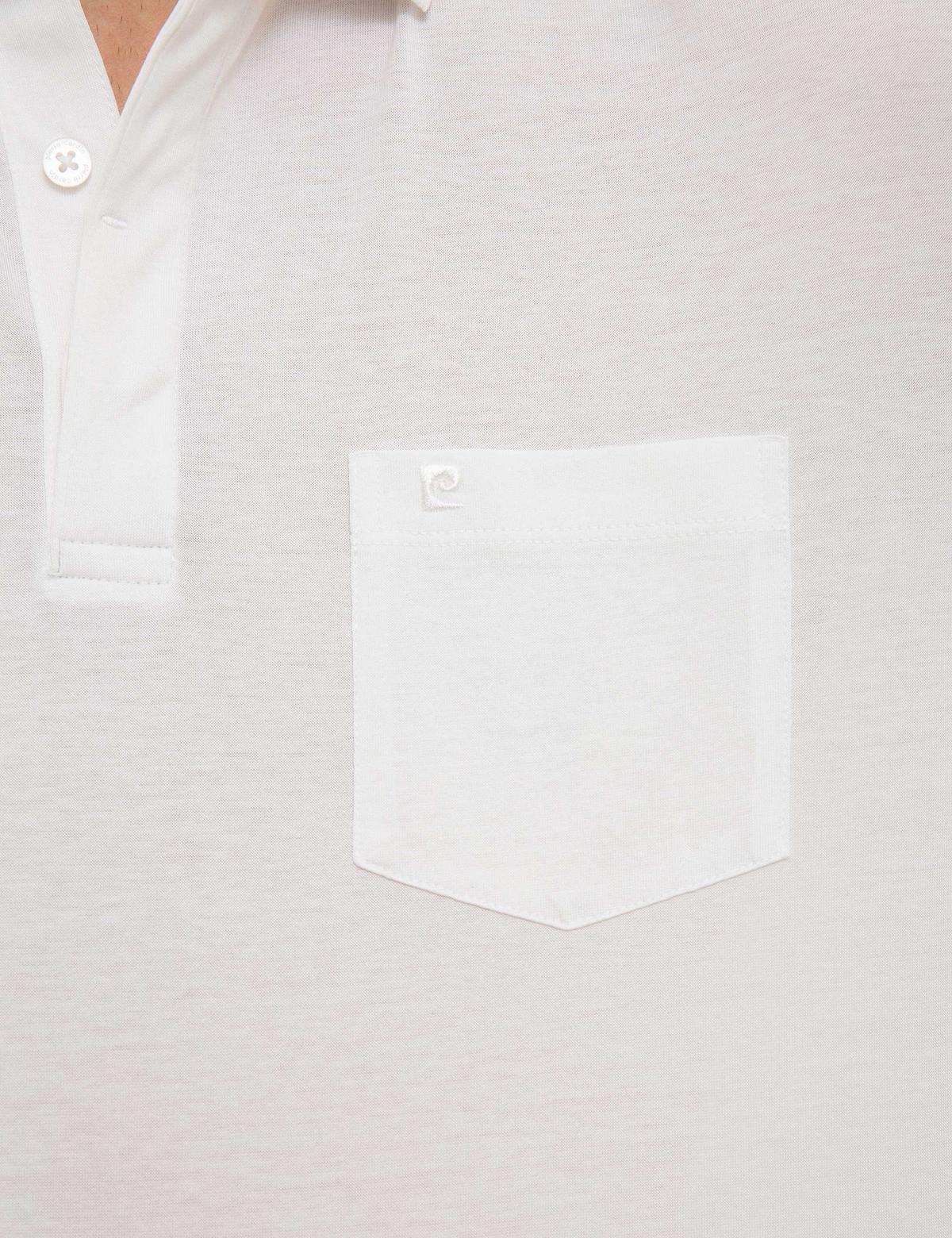 Beyaz Regular Fit Polo Yaka Basic Tişört - 50218620017