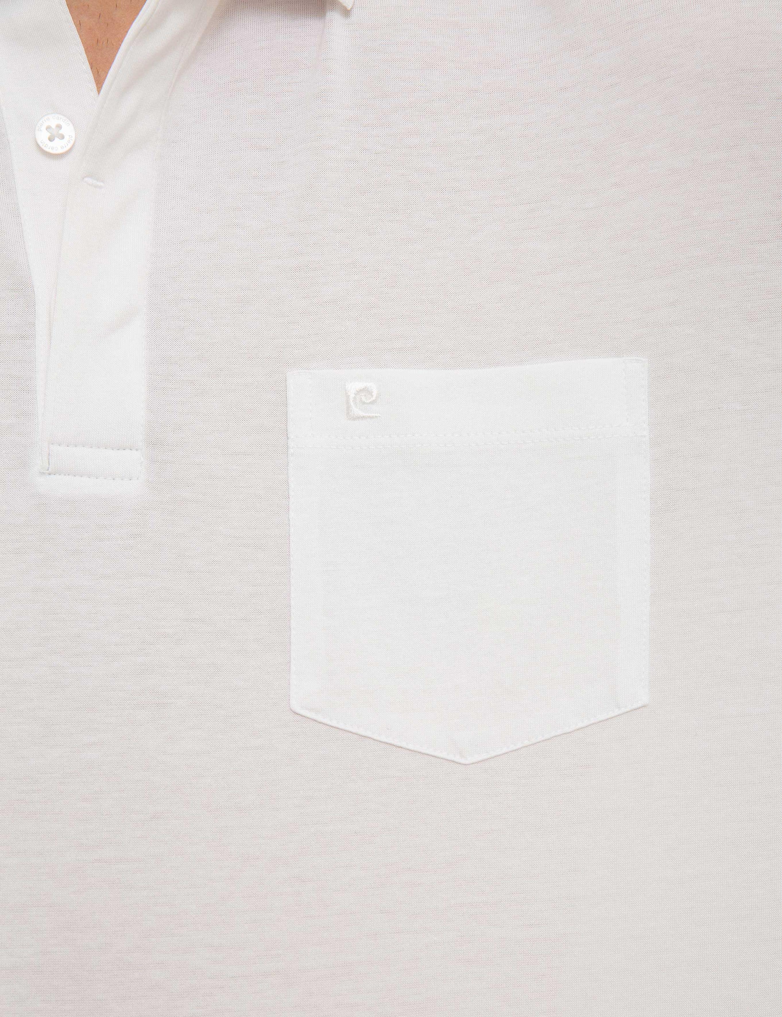 Beyaz Regular Fit Polo Yaka Basic Tişört