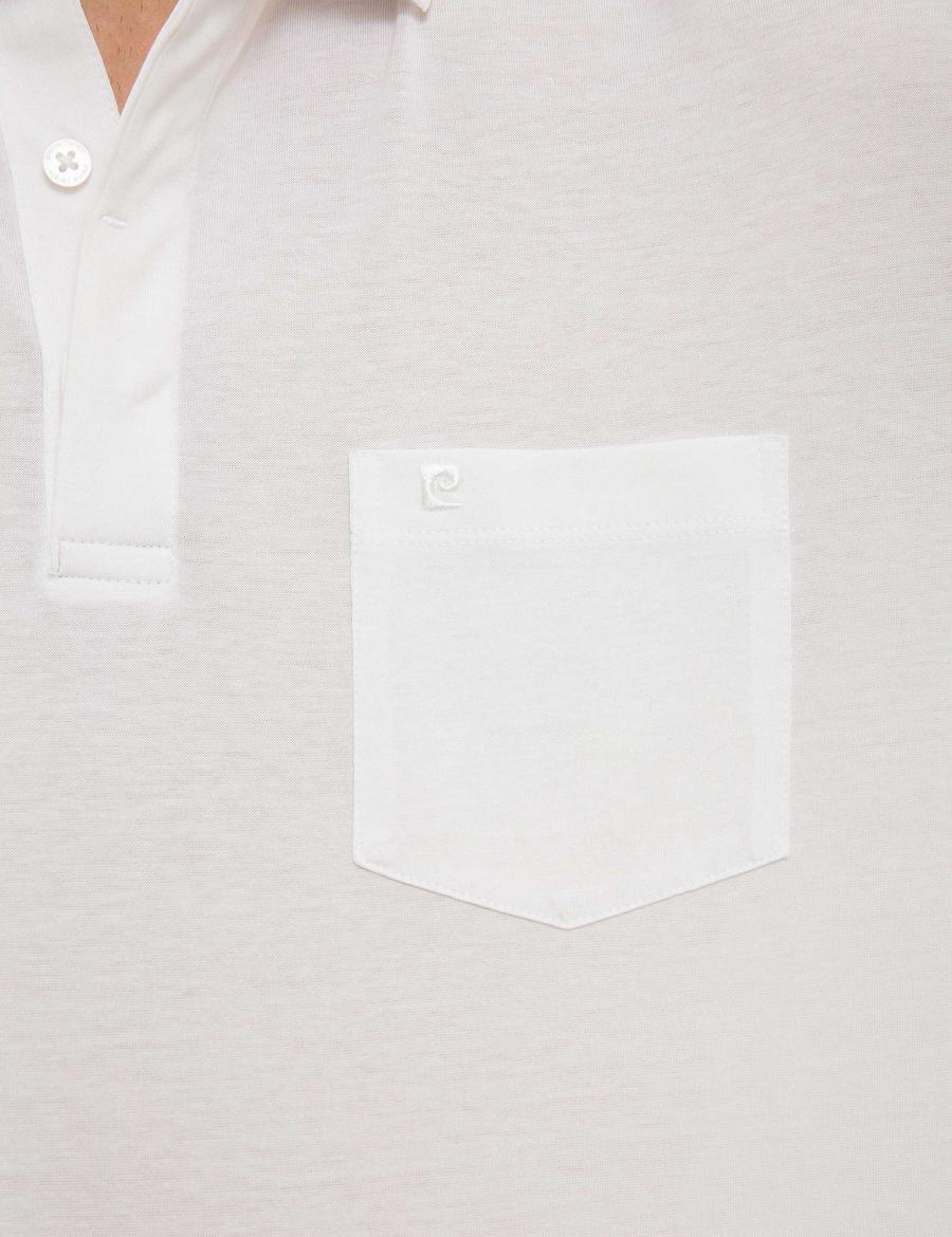 Beyaz Regular Fit Polo Yaka Basic Tişört