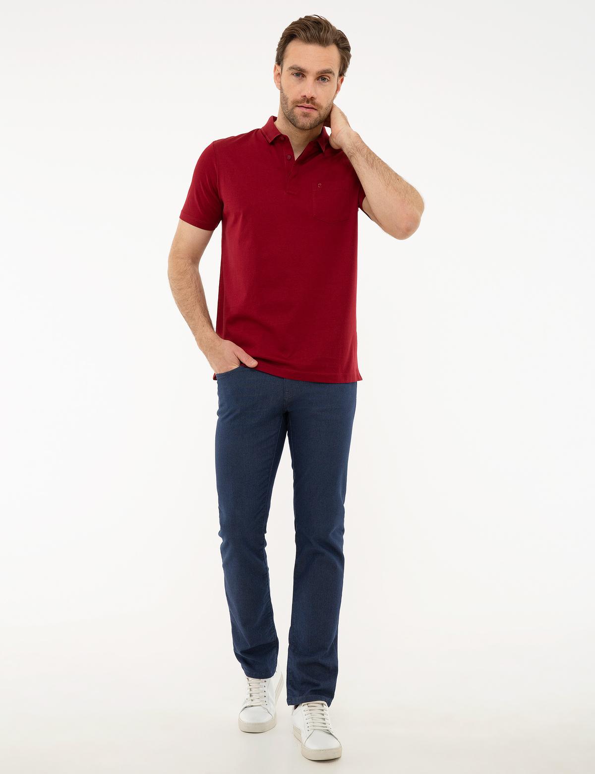 Bordo Regular Fit Basic Polo Yaka T-Shirt - 50218620019