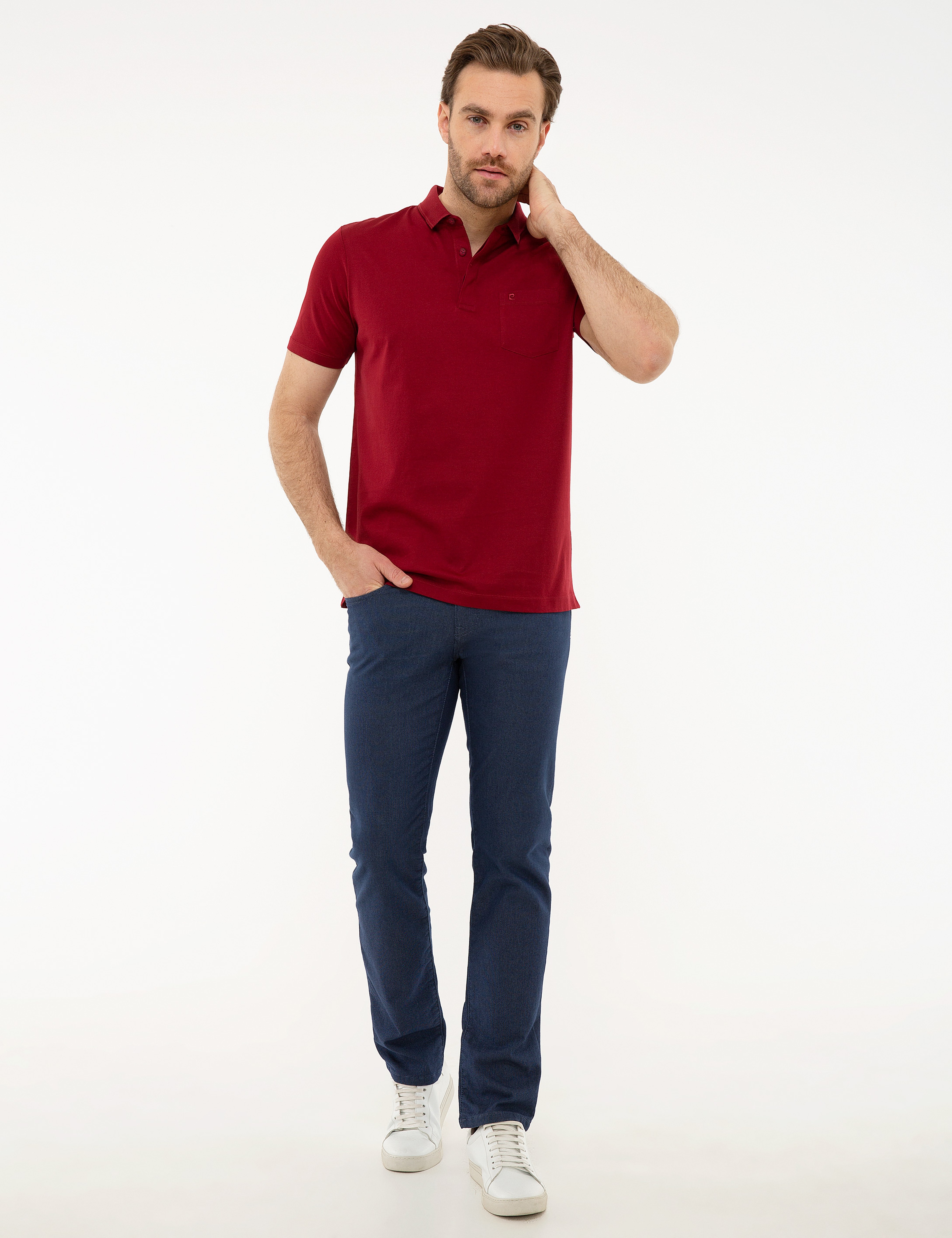 Bordo Regular Fit Basic Polo Yaka T-Shirt