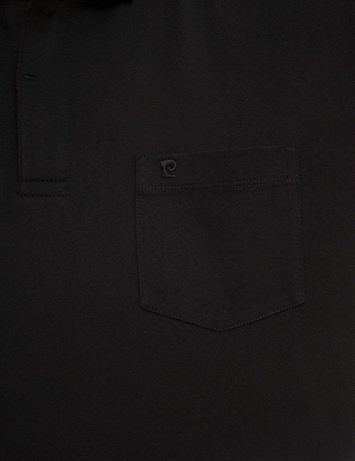 Siyah Regular Fit Polo Yaka Basic T-Shirt - 50218620035