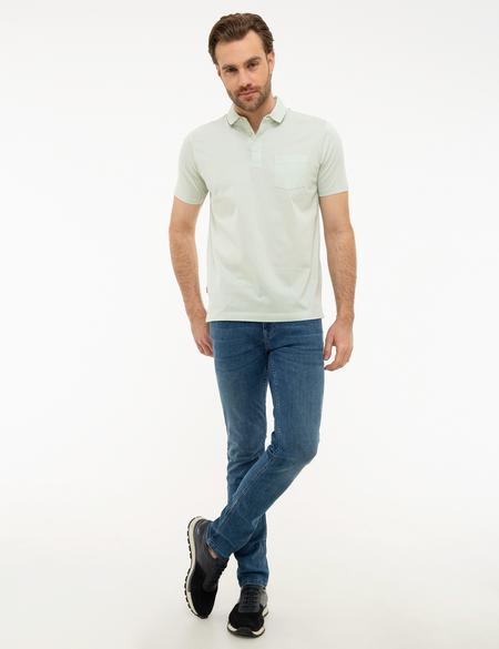 Açık Yeşil Regular Fit Basic Polo Yaka T-Shirt - 50218620061