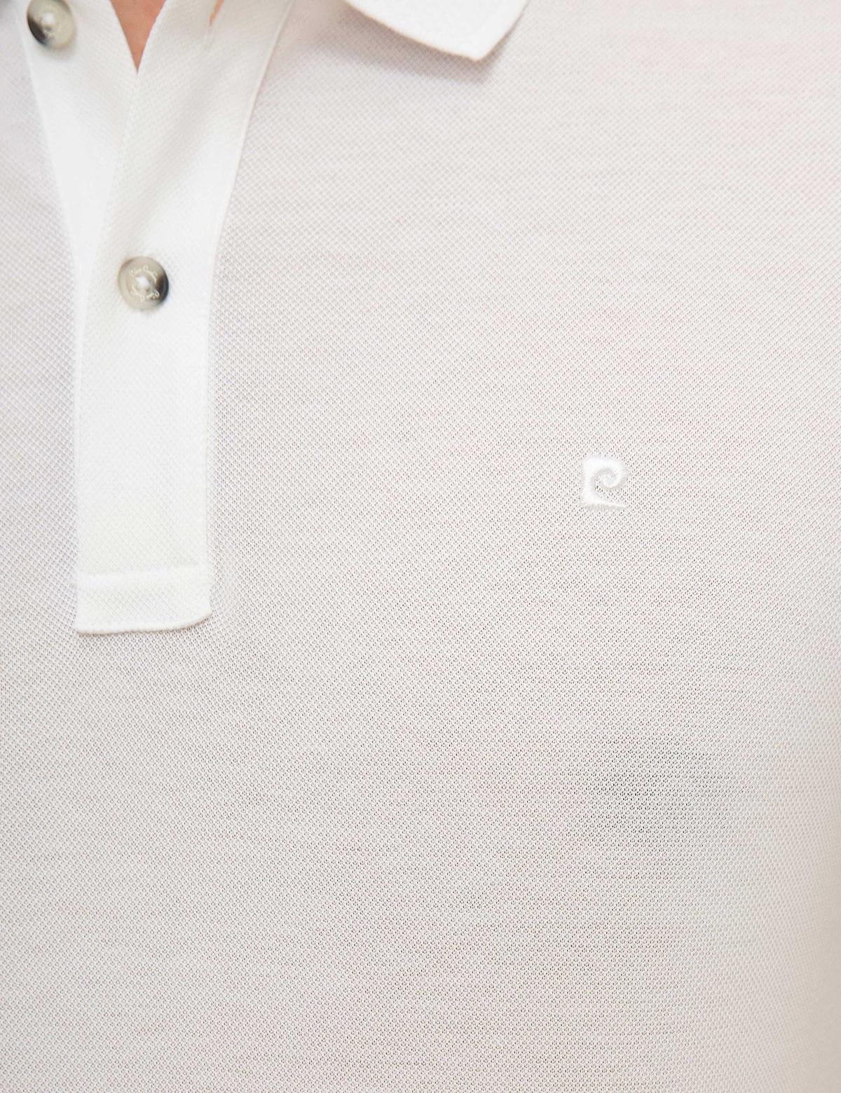 Beyaz Slim Fit Basic Polo Yaka T-Shirt - 50218618002