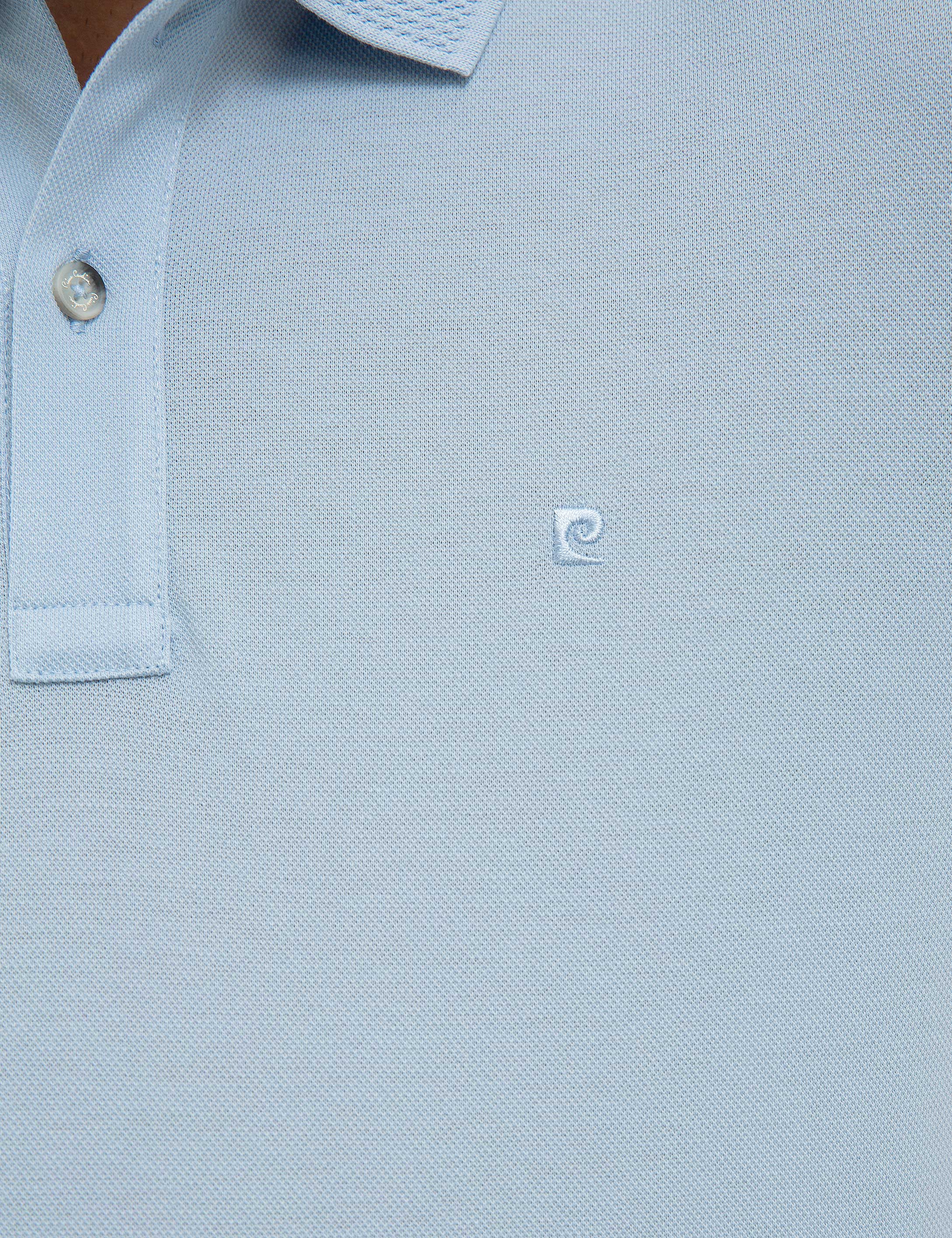 Açık Mavi Slim Fit Basic Polo Yaka T-Shirt - Image 5