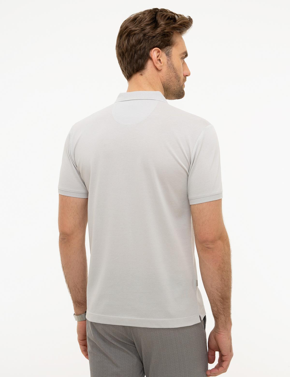 Açık Gri Slim Fit Basic Polo Yaka T-Shirt - 50218618010