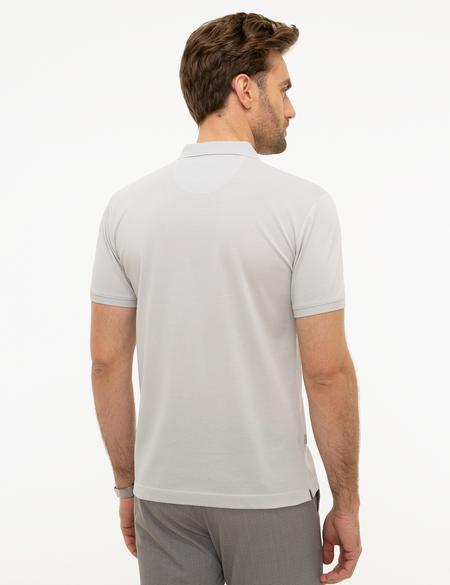 Açık Gri Slim Fit Basic Polo Yaka T-Shirt - 50218618010
