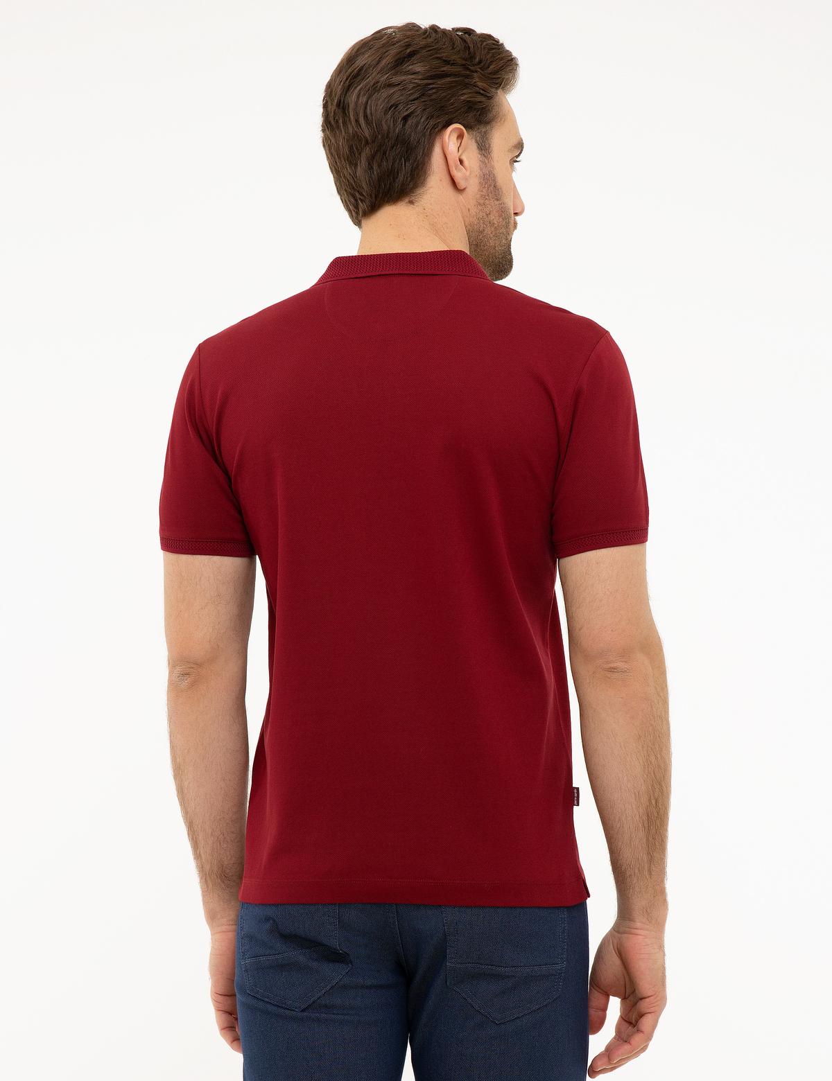 Bordo Slim Fit Basic Polo Yaka T-Shirt - 50218618044
