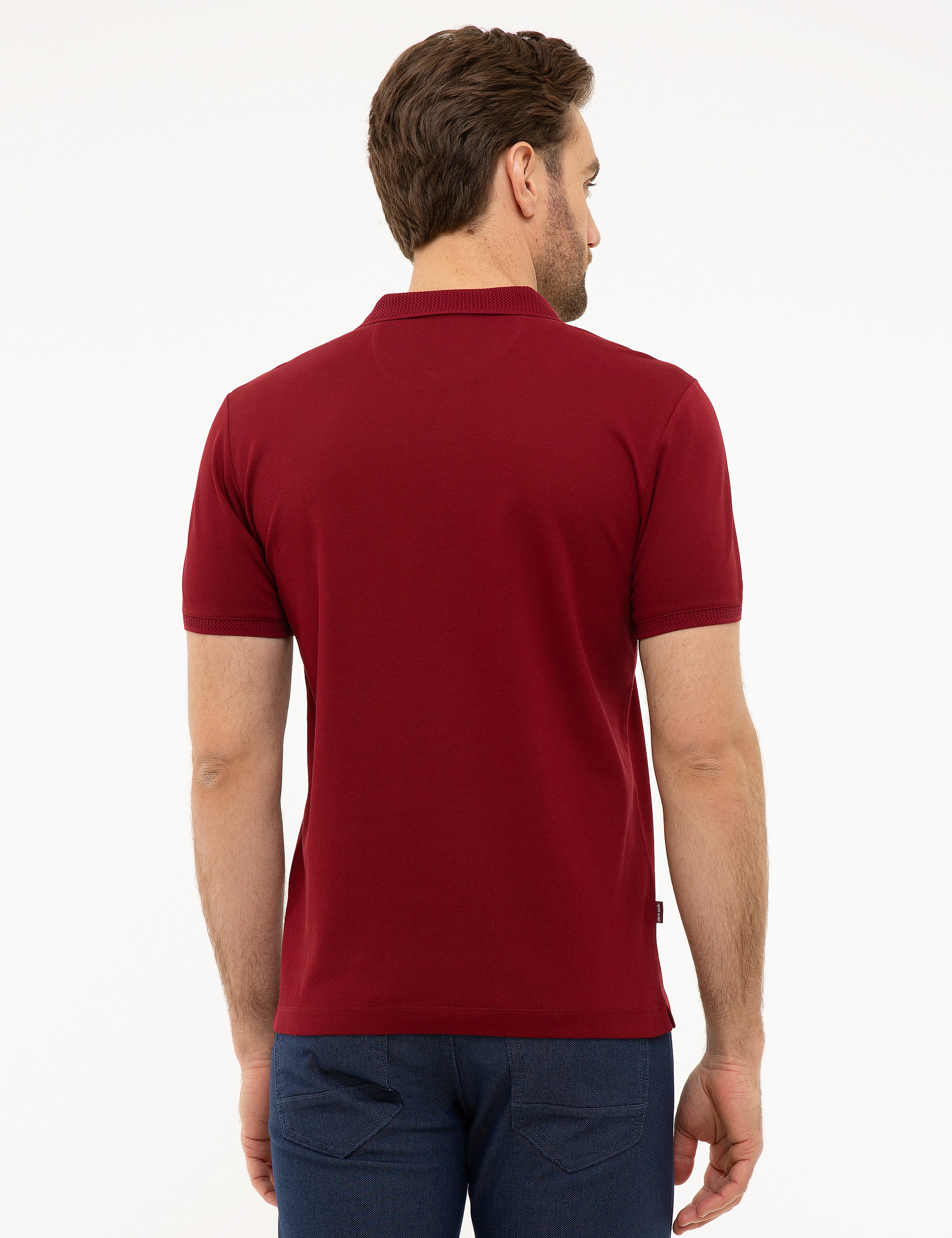 Bordo Slim Fit Basic Polo Yaka T-Shirt