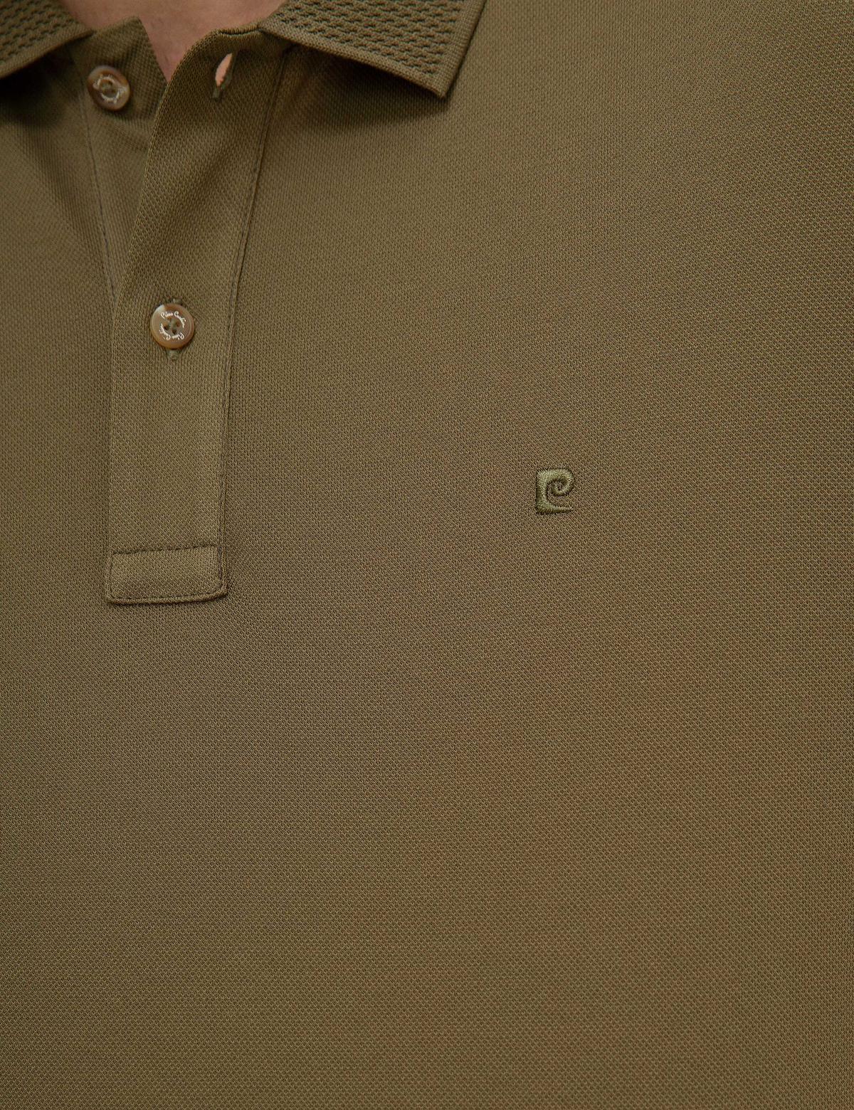 Açık Haki Slim Fit Basic Polo Yaka T-Shirt - 50218618068