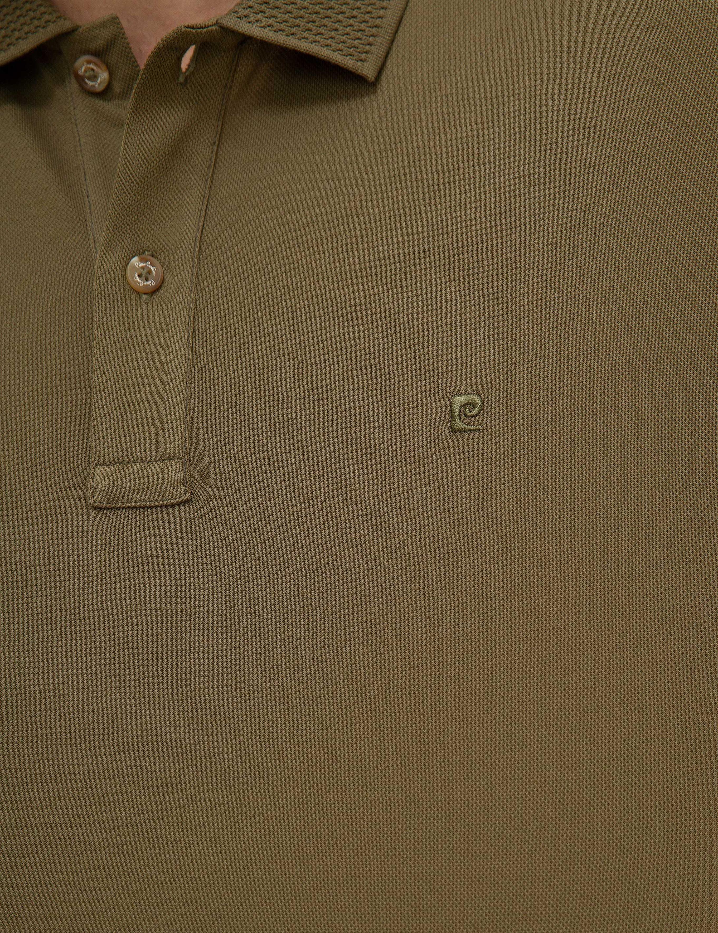 Açık Haki Slim Fit Basic Polo Yaka T-Shirt