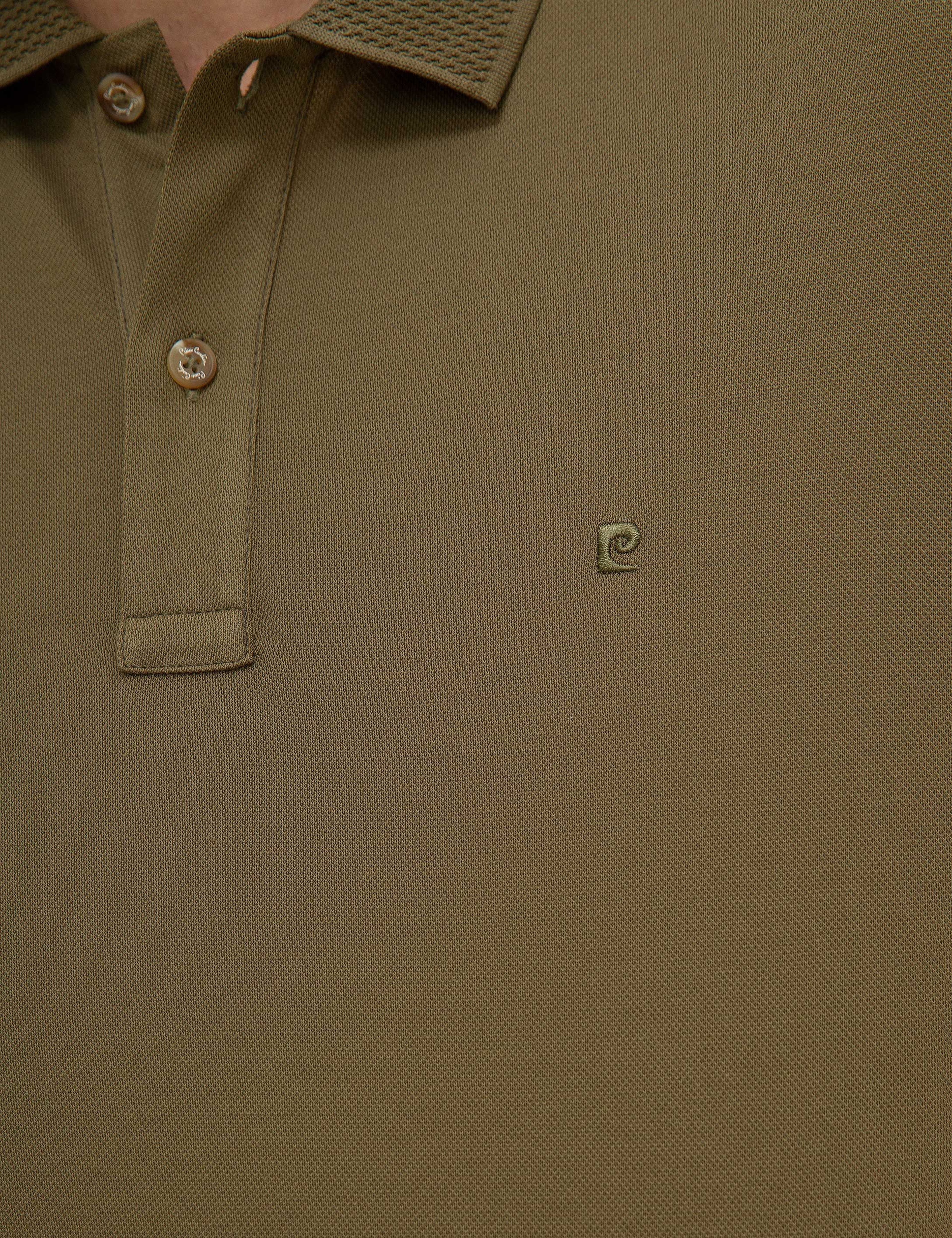 Açık Haki Slim Fit Basic Polo Yaka T-Shirt - Image 5