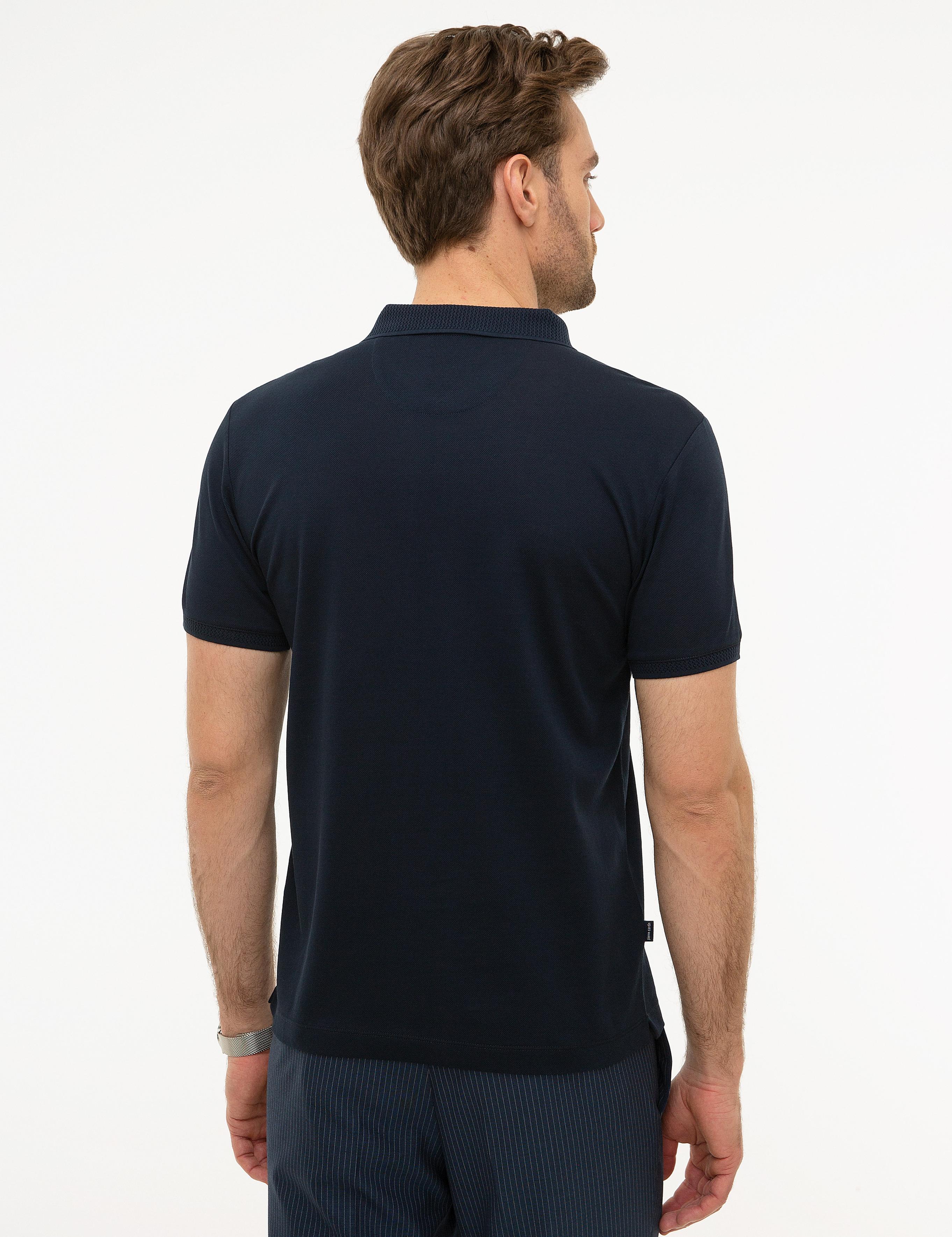 Koyu Lacivert Slim Fit Basic Polo Yaka T-Shirt