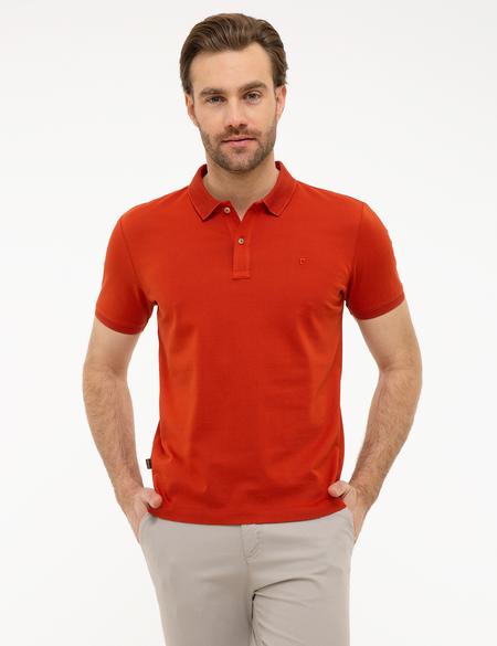 Kiremit Slim Fit Basic Polo Yaka T-Shirt - 50218618093