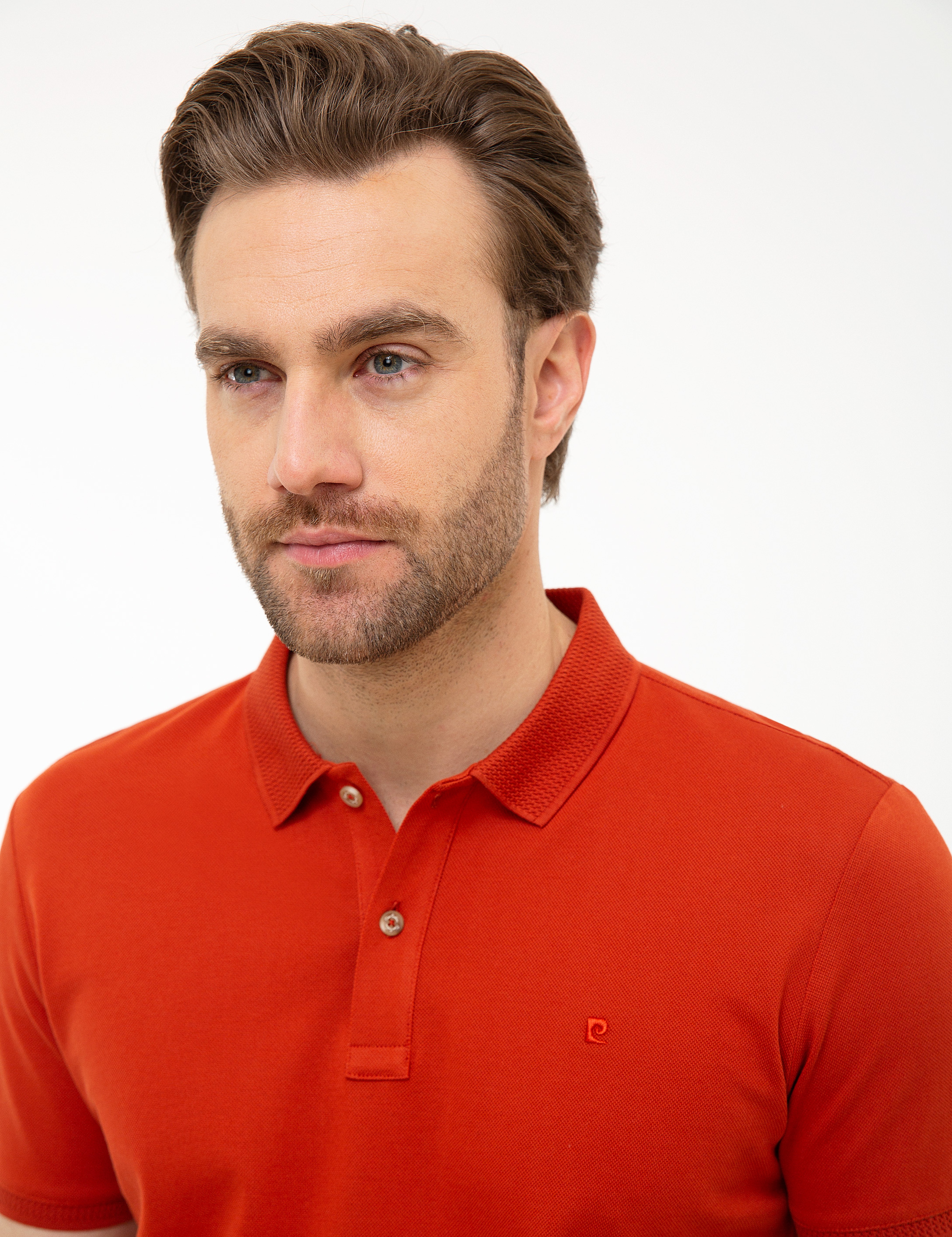 Kiremit Slim Fit Basic Polo Yaka T-Shirt - Image 1