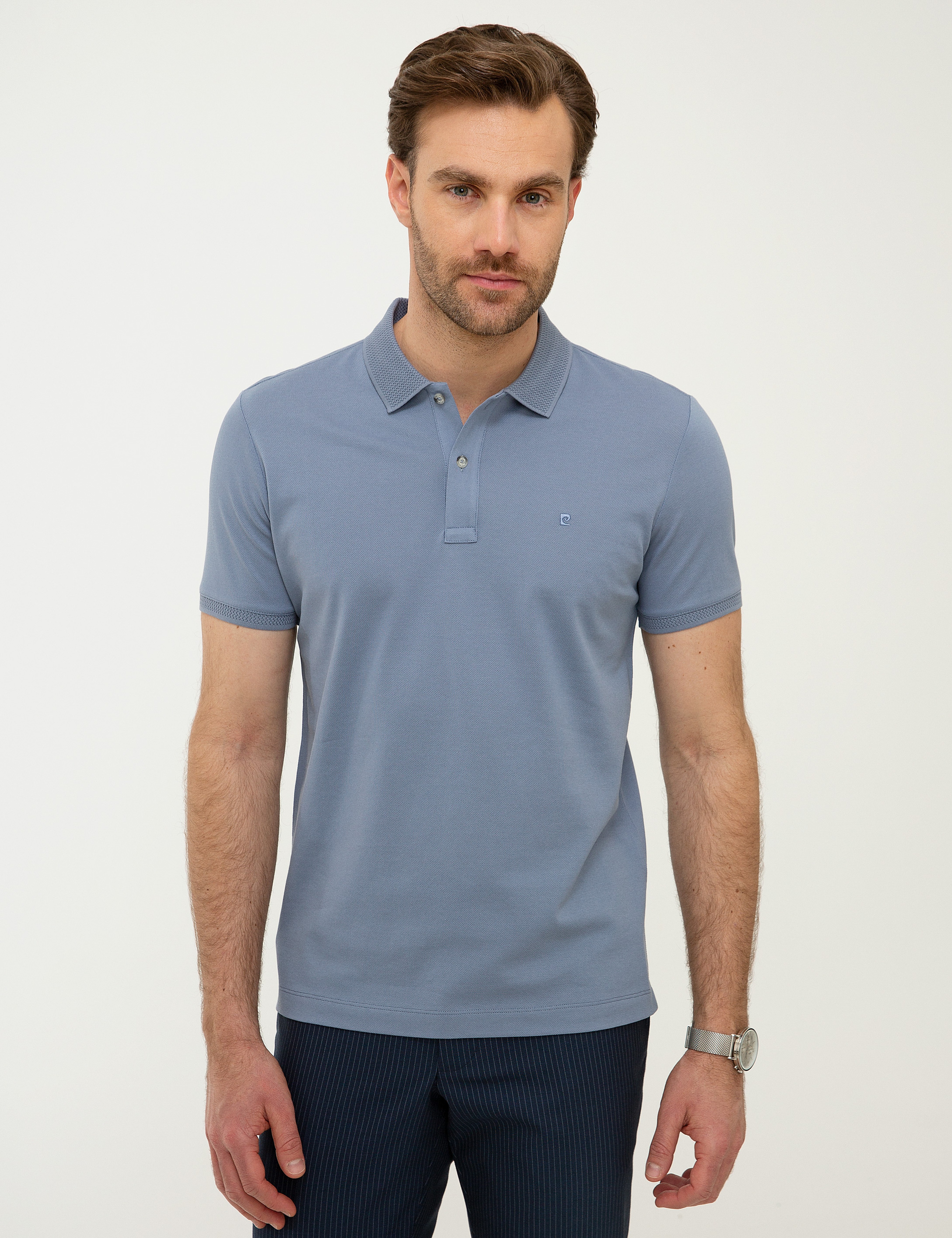 Lila Slim Fit Basic Polo Yaka T-Shirt - Image 2