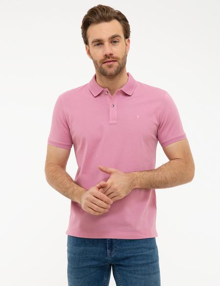 Pembe Slim Fit Basic Tişört - 50218618117