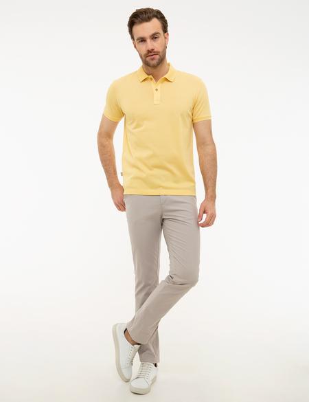 Sarı Slim Fit Basic Polo Yaka T-Shirt - 50218618125
