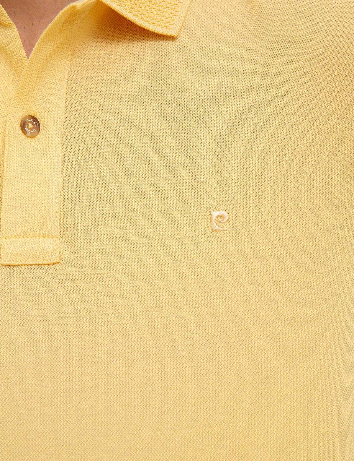 Sarı Slim Fit Basic Polo Yaka T-Shirt - 50218618125