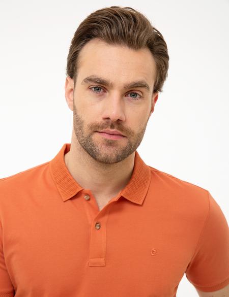 Turuncu Slim Fit Basic Polo Yaka T-Shirt - 50218618141