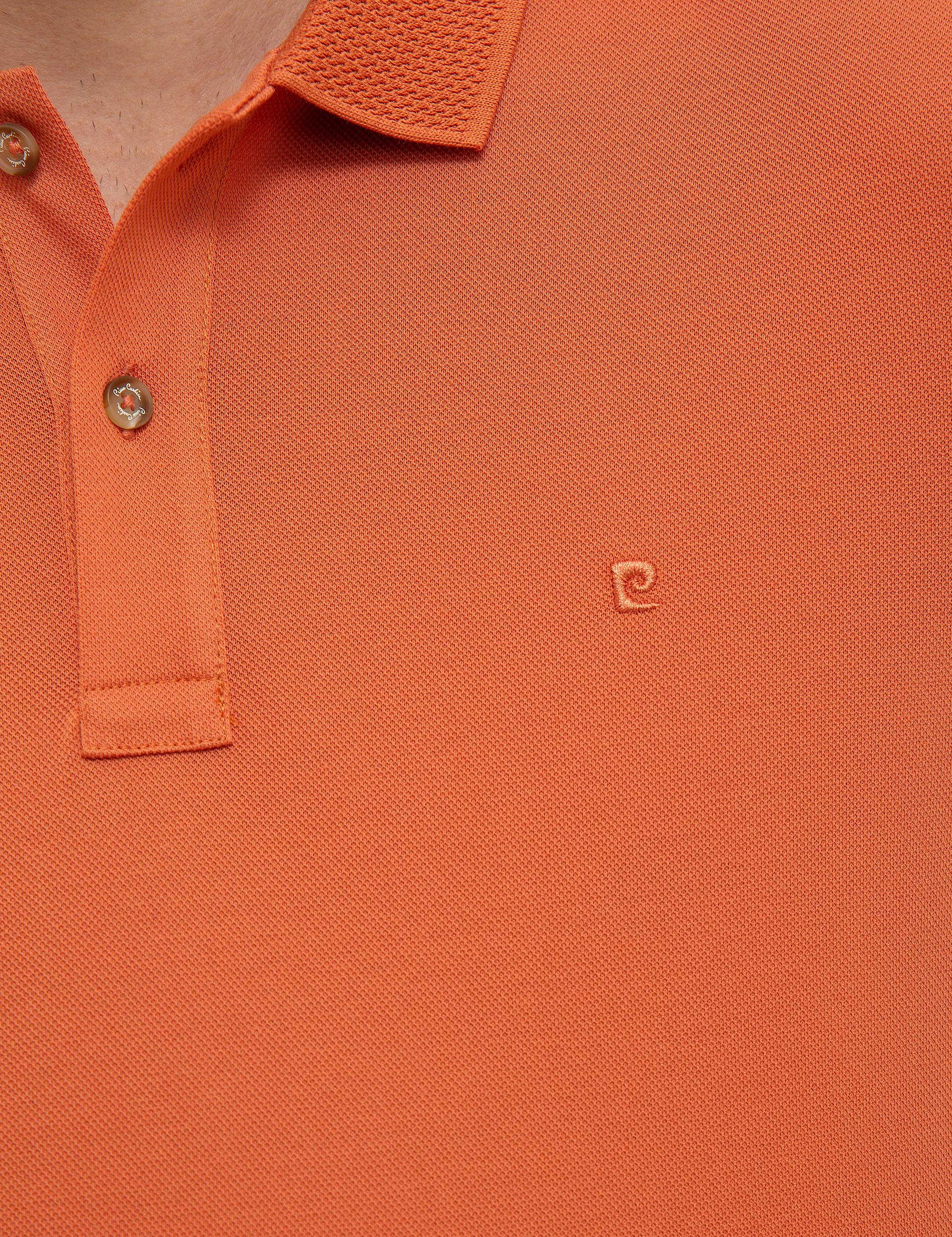 Turuncu Slim Fit Basic Polo Yaka T-Shirt
