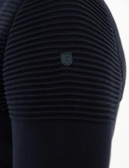 Koyu Lacivert Slim Fit Triko Hırka - 50218133017