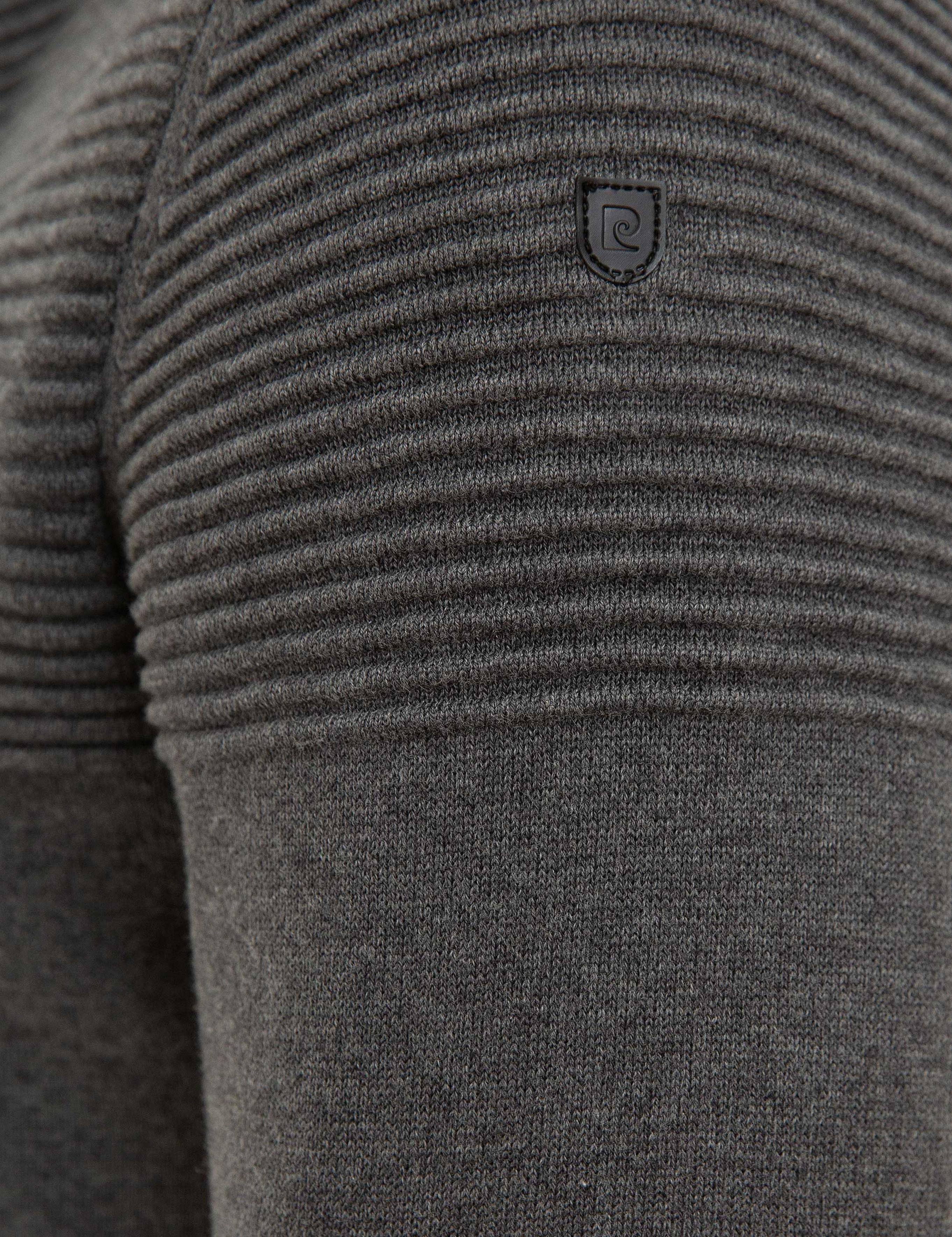 Gri Melanj Slim Fit Triko Hırka