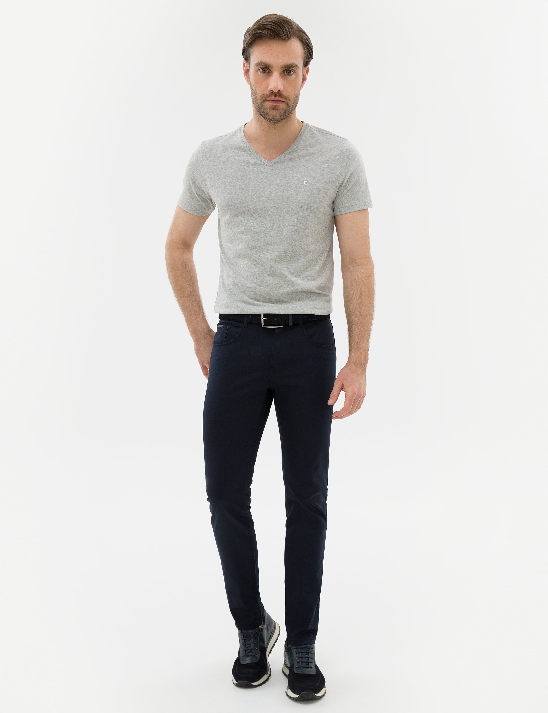Lacivert Slim Fit Chino Pantolon