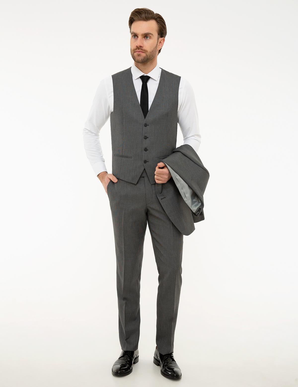 Antrasit Slim Fit Takım Elbise - 50219925005