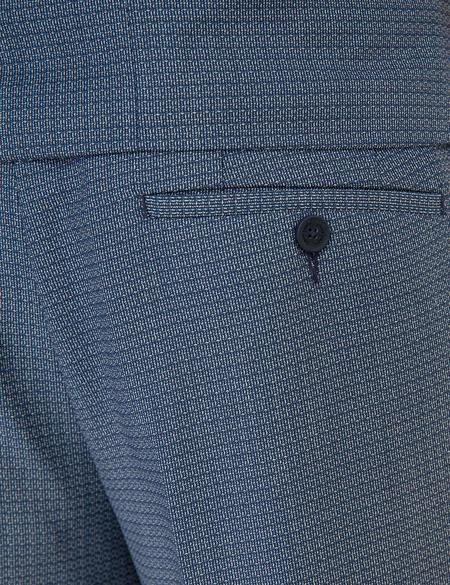 Koyu Mavi Slim Fit Yelekli Takım Elbise - 50219925065