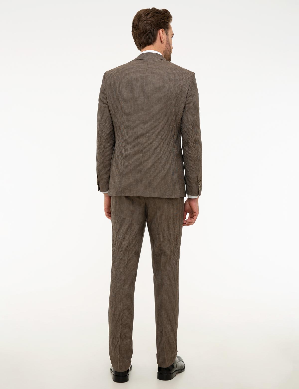 Açık Kahverengi Slim Fit Takım Elbise - 50219925077