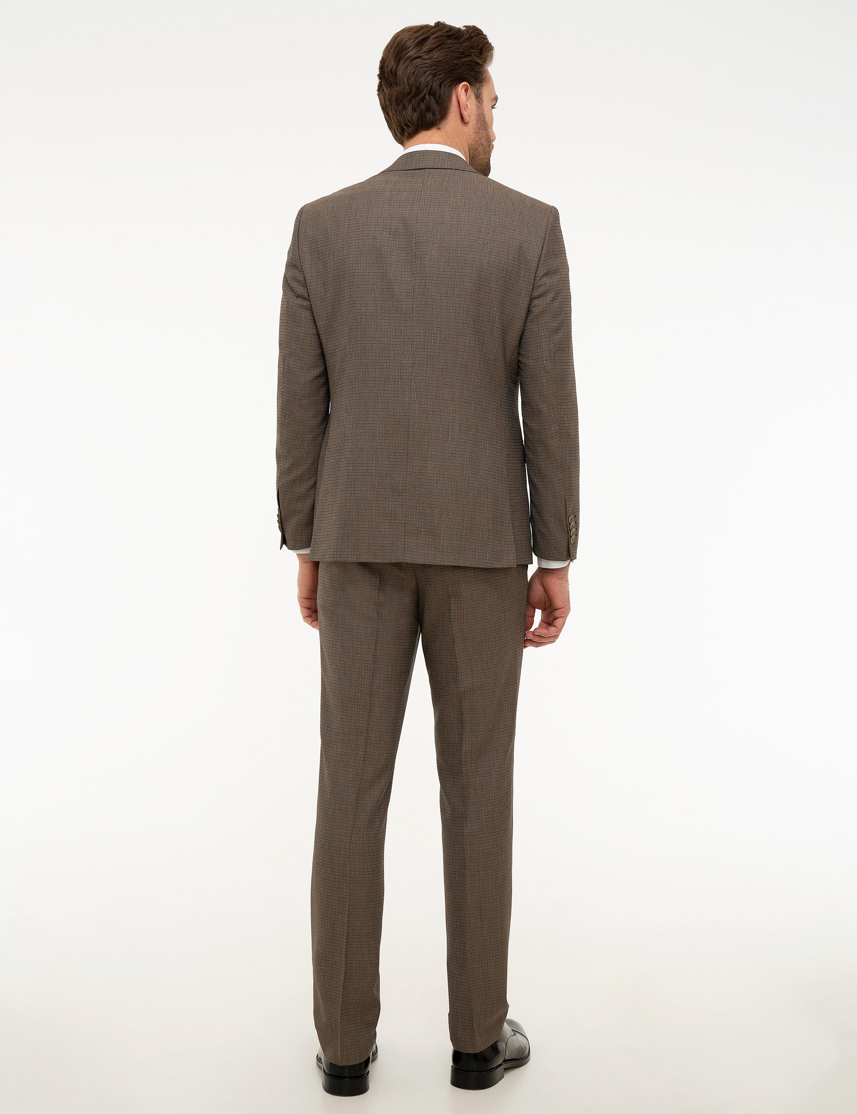 Açık Kahverengi Slim Fit Takım Elbise