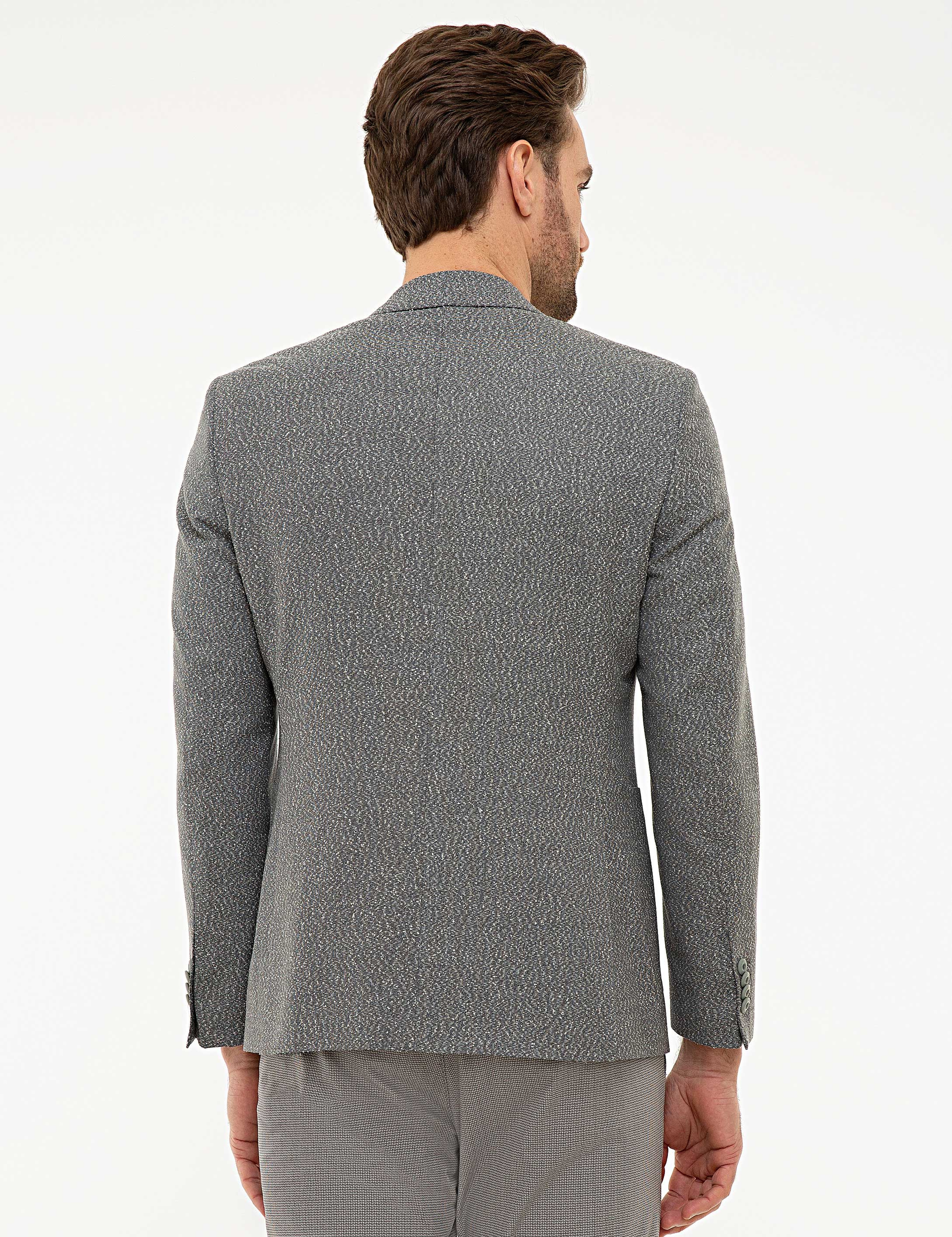 Gri Ex. Slim Fit Ceket - Image 4