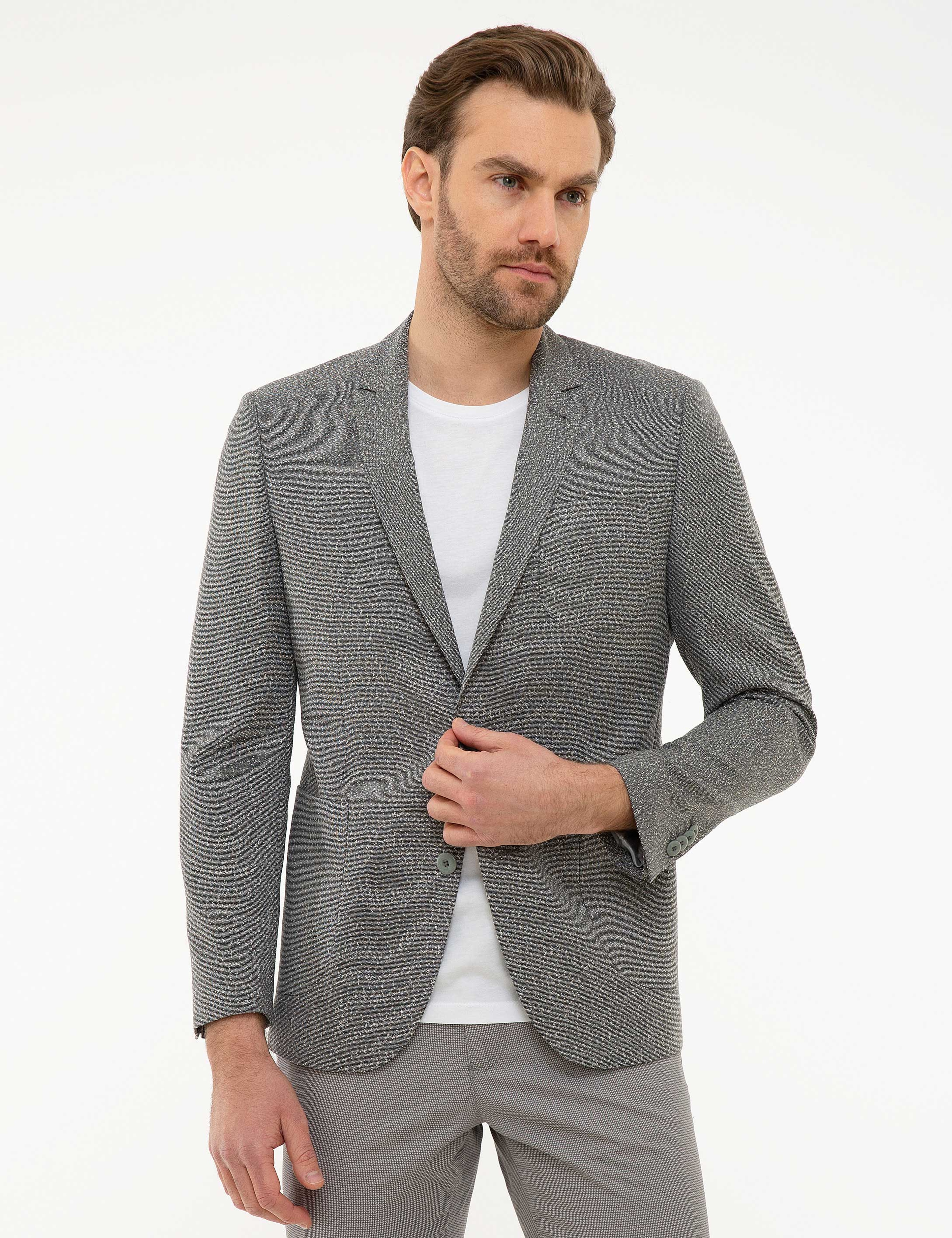 Gri Ex. Slim Fit Ceket - Image 1