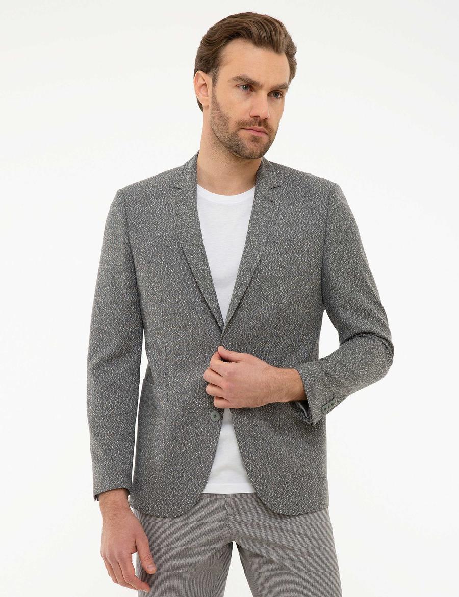 Gri Ekstra Slim Fit Ceket