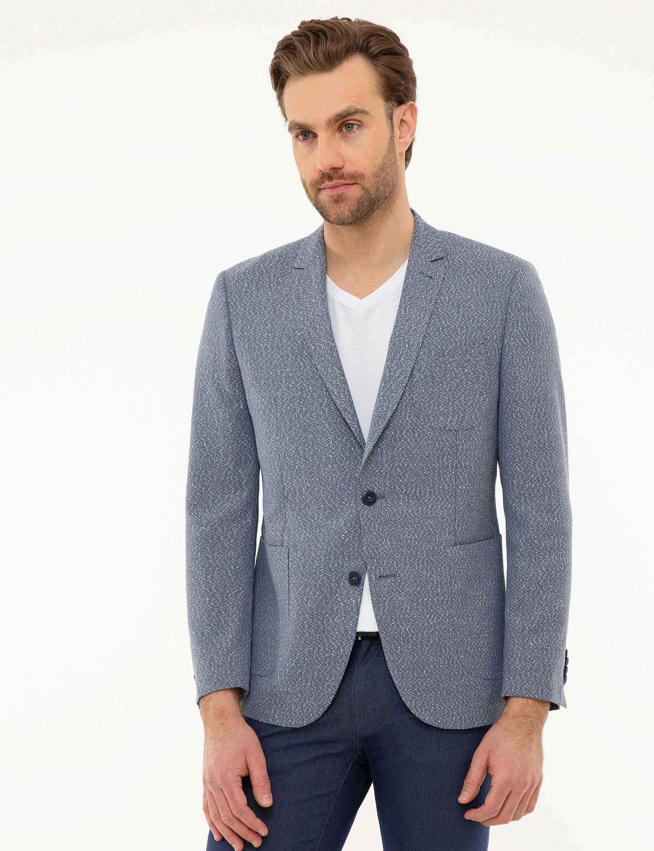 Koyu Mavi Ex. Slim Fit Ceket