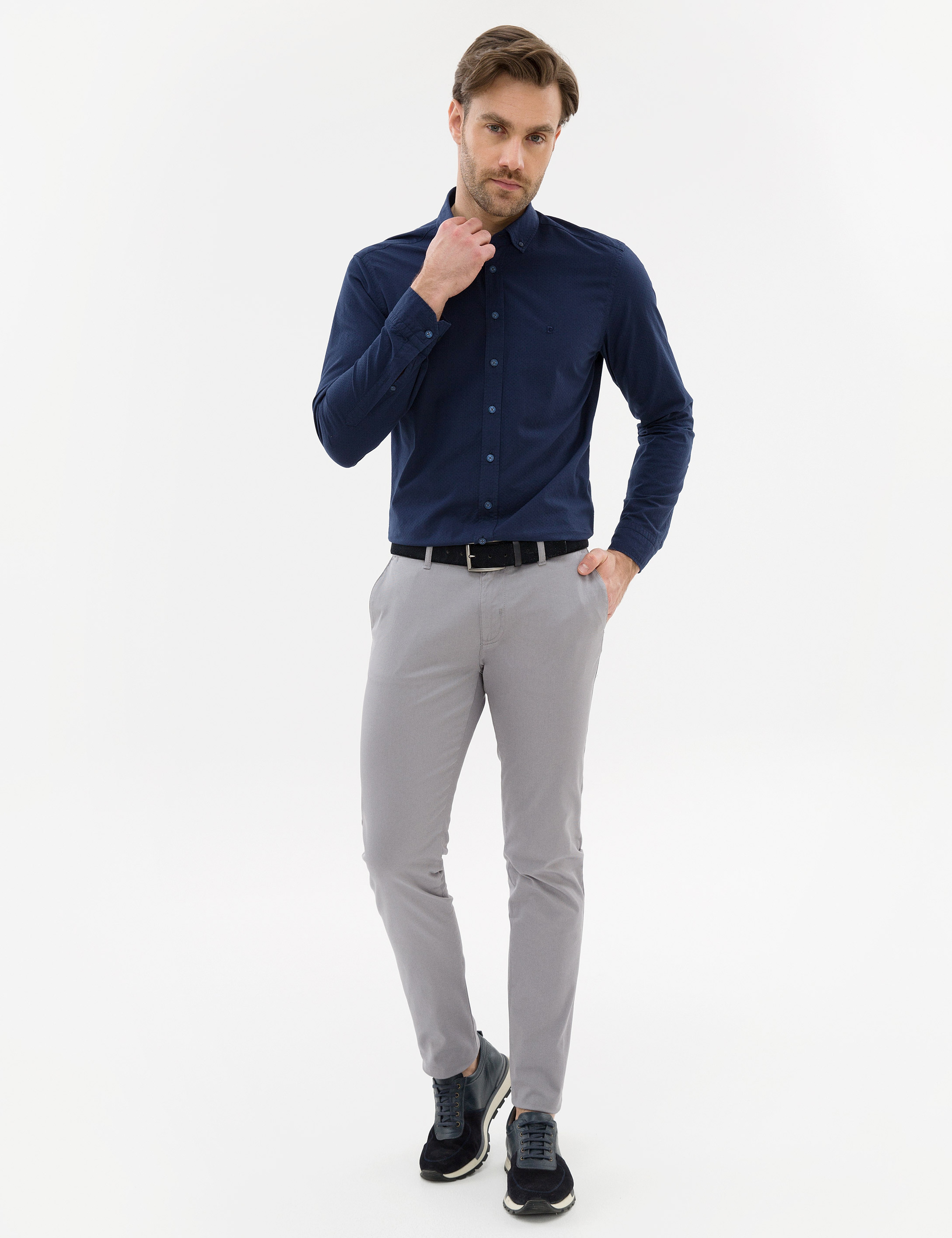 Lacivert Slim Fit Gömlek - Image 4