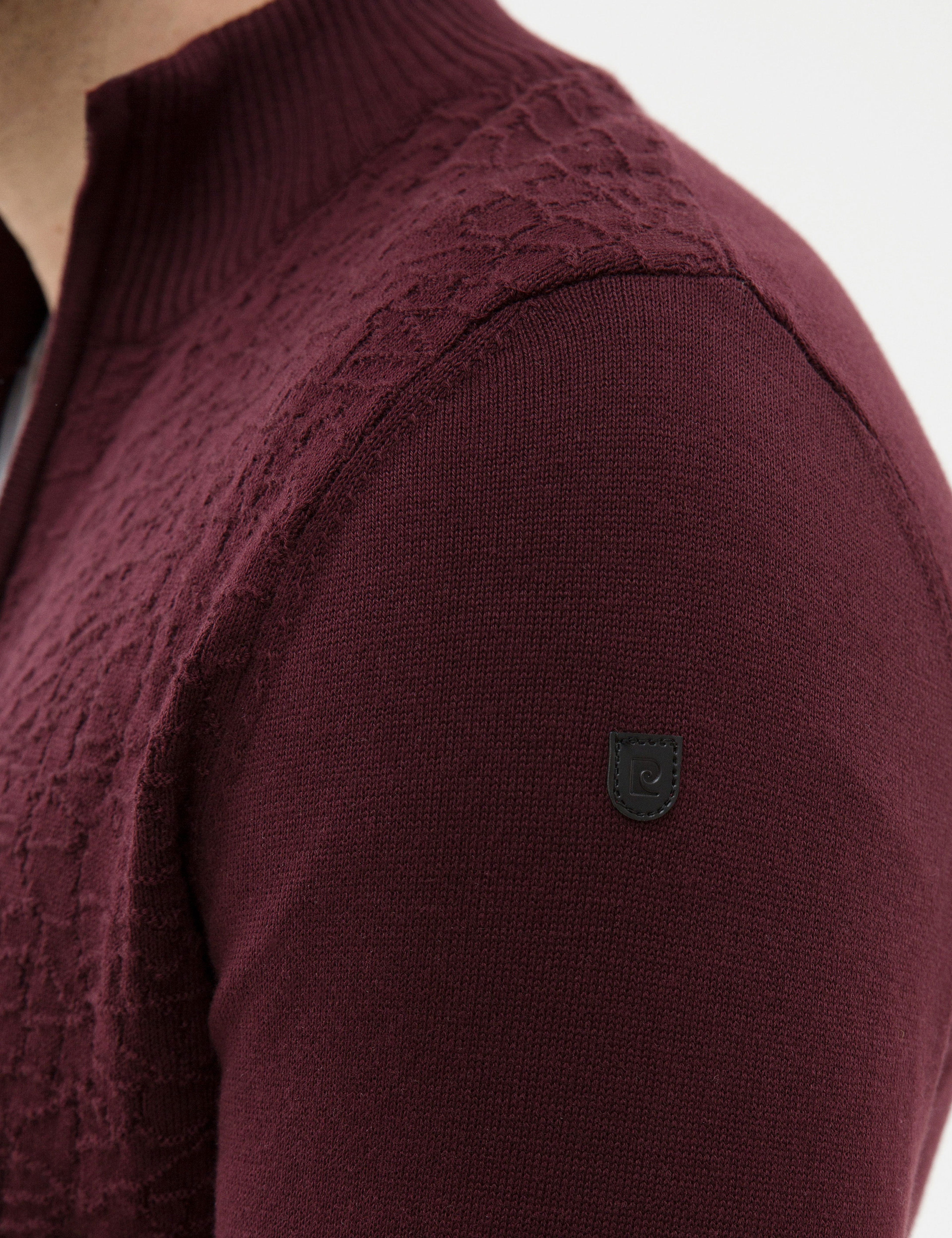 Bordo Slim Fit Triko Hırka