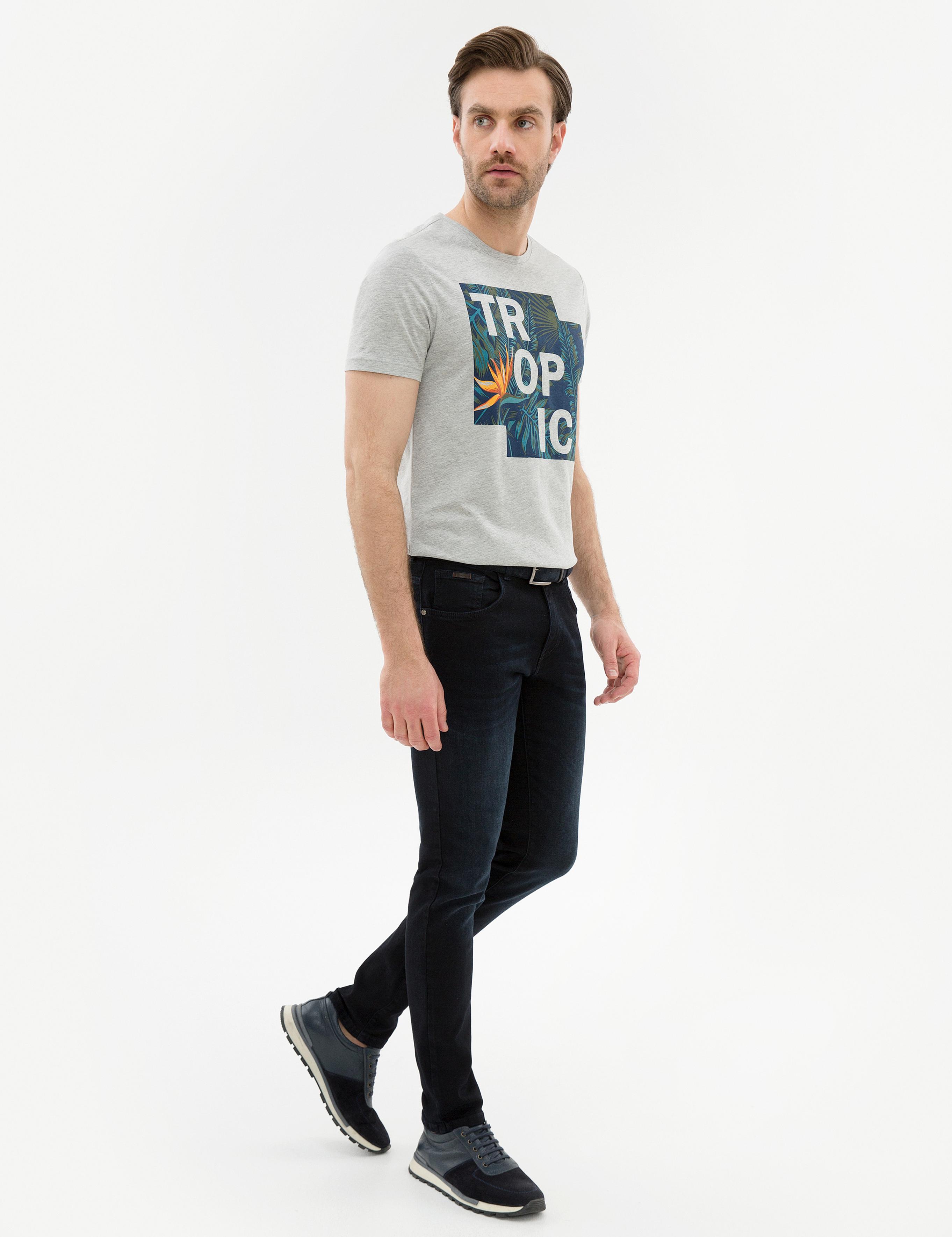 Koyu Lacivert Slim Fit Jean Pantolon