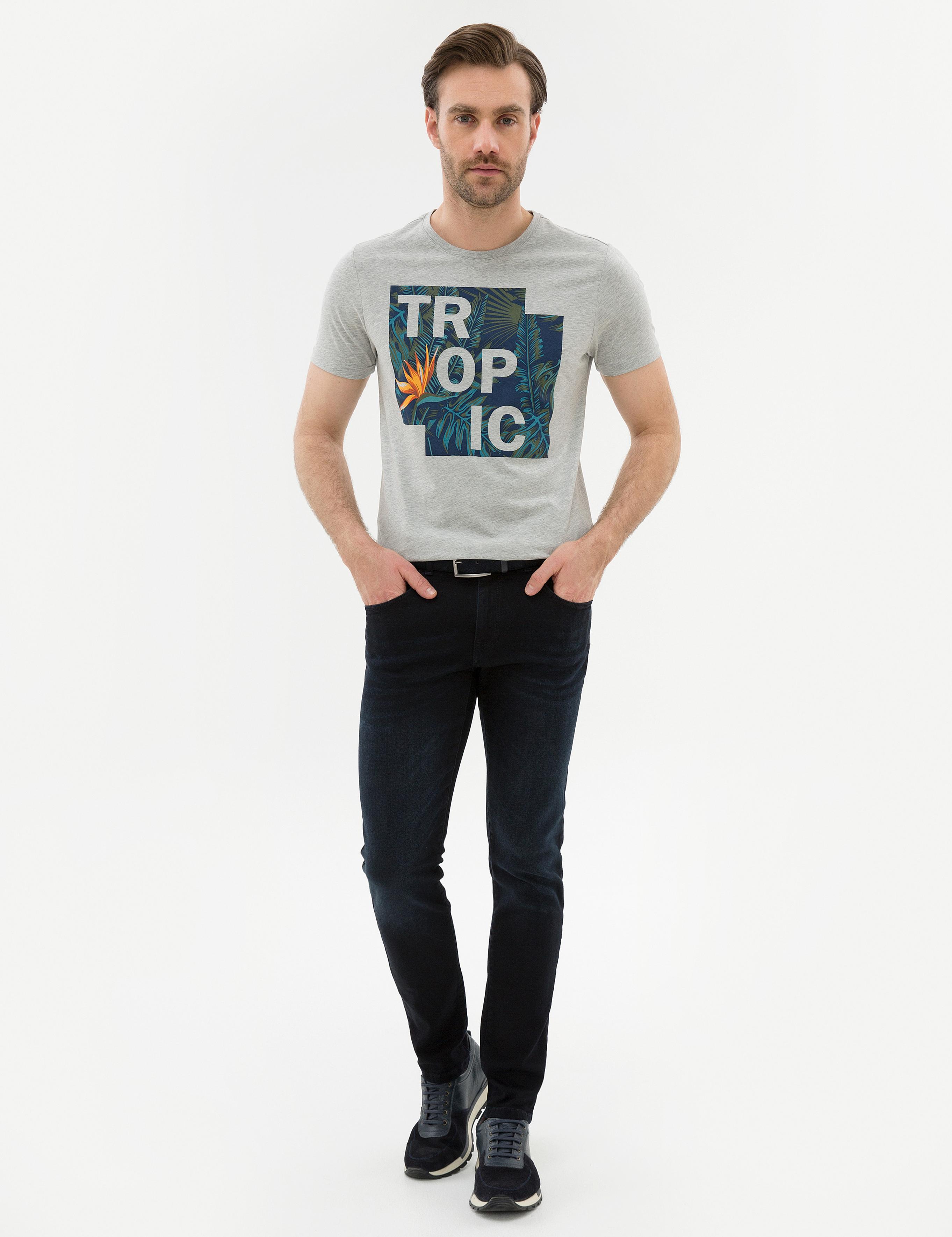 Koyu Lacivert Slim Fit Jean Pantolon